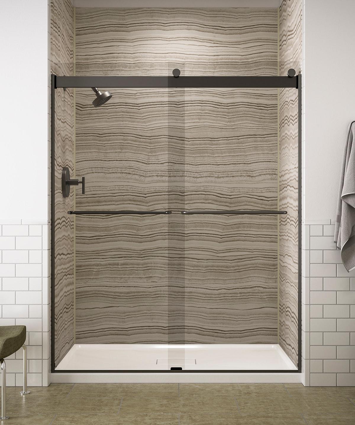 Levity 59.63" x 74" Bypass Shower Door with CleanCoat® Technology