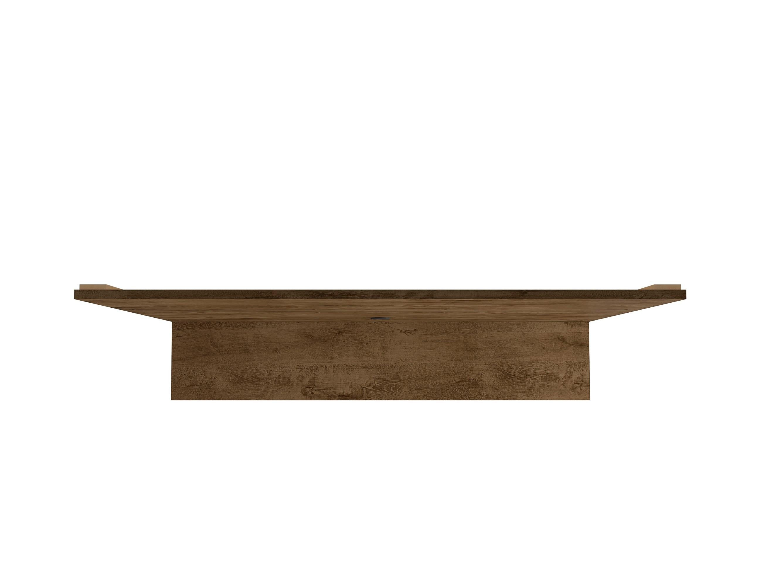 Manhattan Comfort Vernon Floating Wood Entertainment Center in Brown