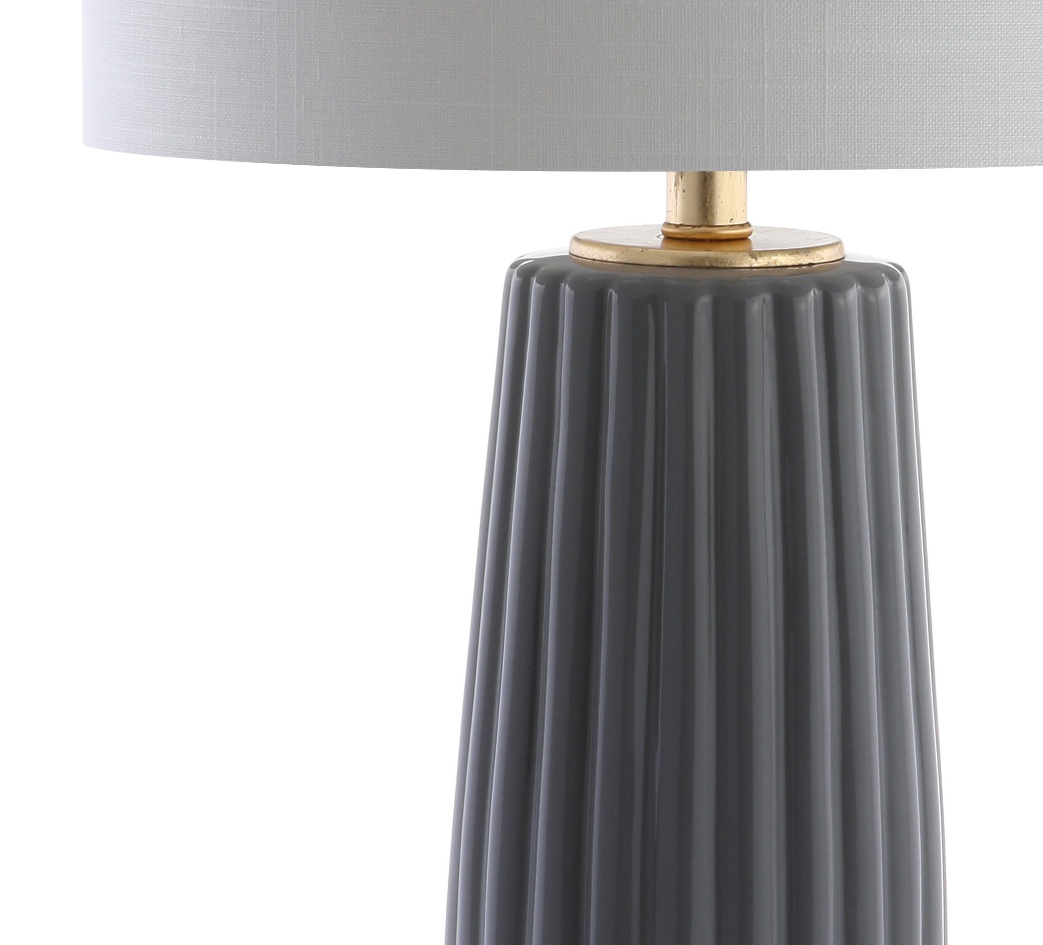 JONATHAN Y Roman 28.5" Ceramic LED Table Lamp, Gray