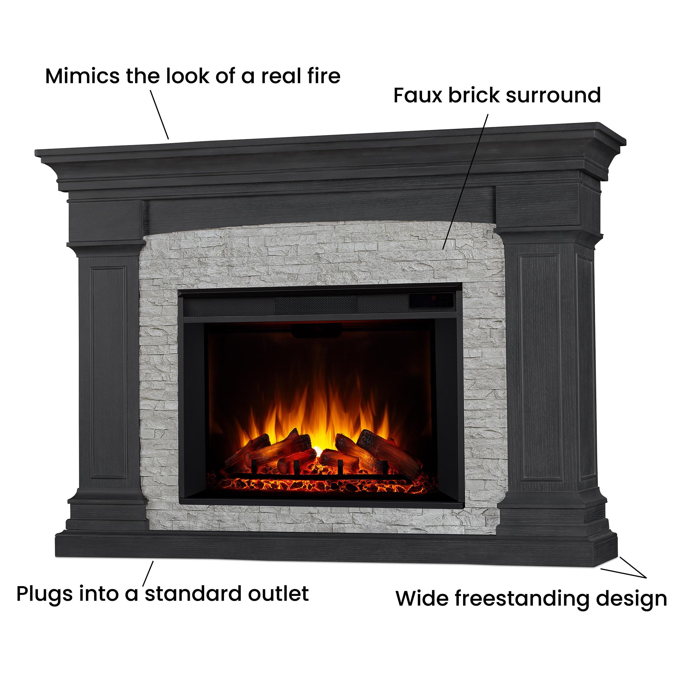 Deland 63" Grand Electric Fireplace by Real Flame