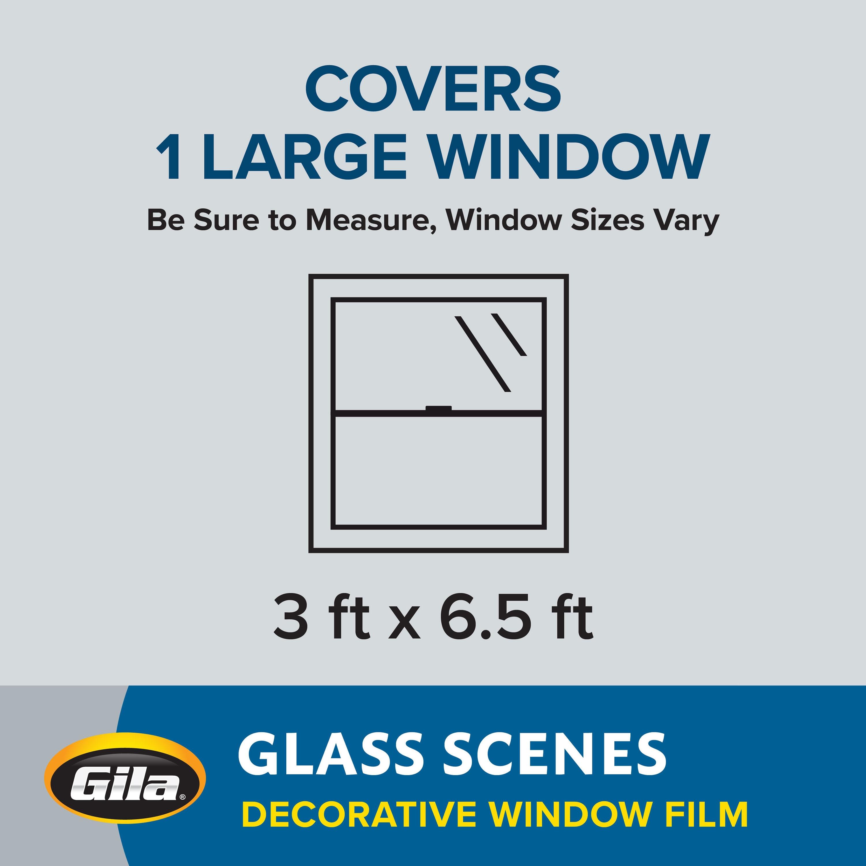 Gila® Glass Scenes Ice Forest Decorative Residential Window Film No Glue No Adhesive Static Cling DIY 3ft x 6.5ft (36in x 78in) (19.5 sq ft)