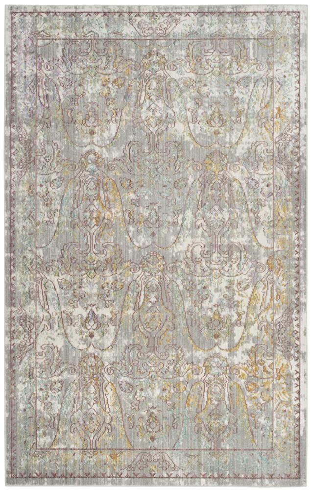Mystique MYS925 Power Loomed Area Rug Grey / Multi 6' X 9' - Safavieh.