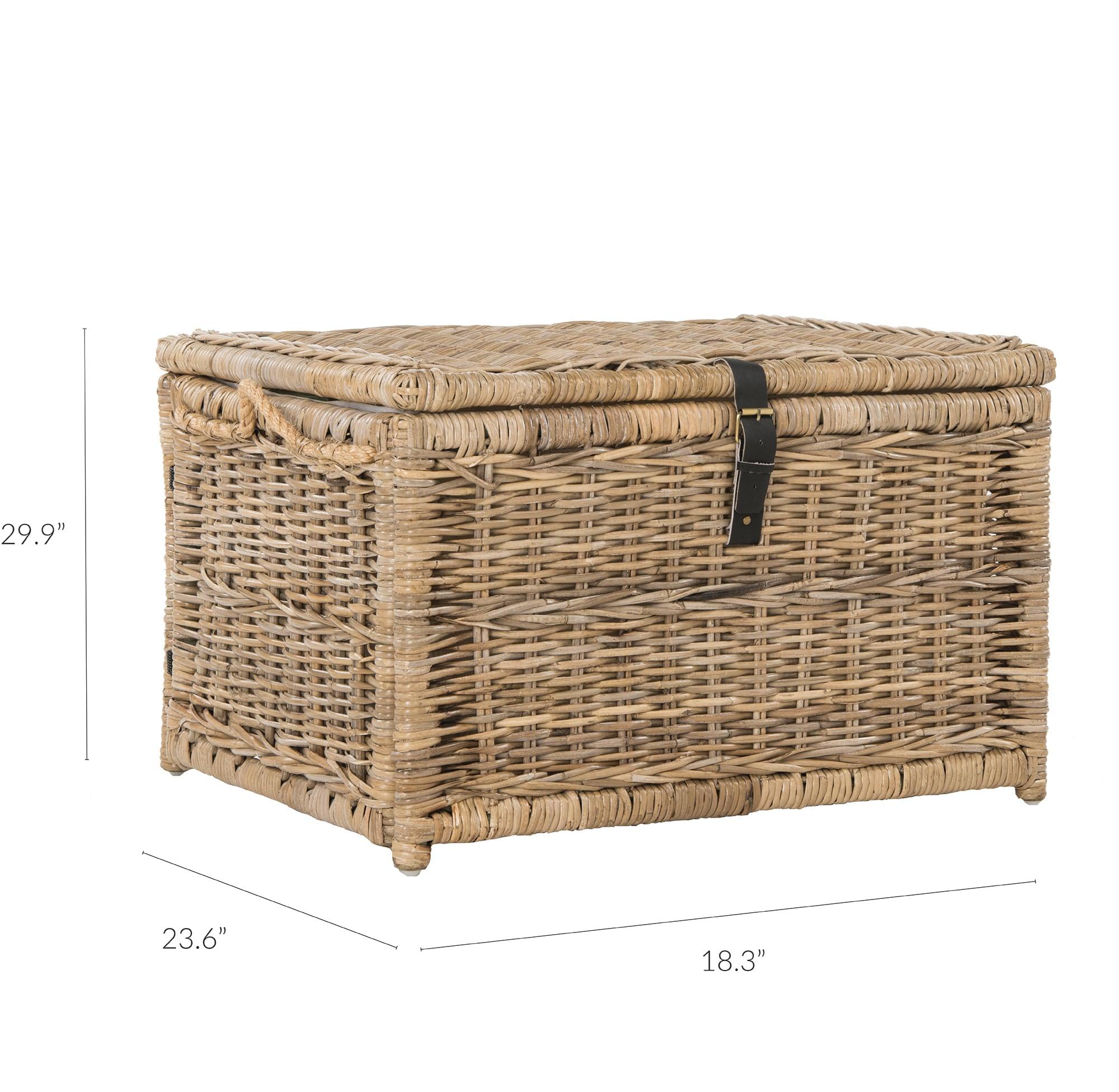 happimess Caden 30" Wicker Storage Trunk, Natural