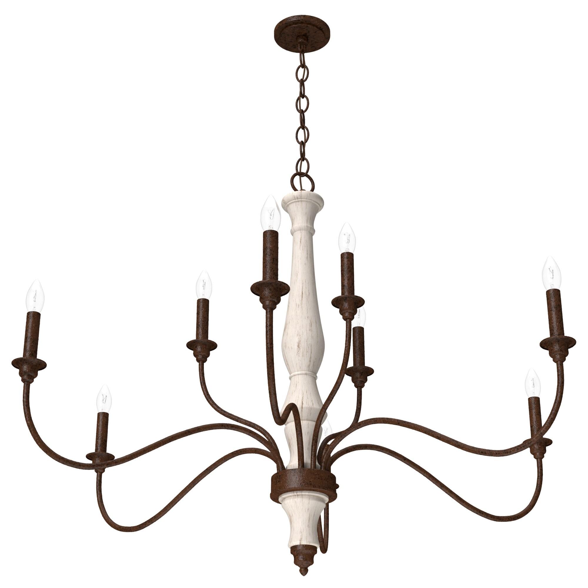 Hunter Fan Teren 9 - Light Candle Style Tiered Chandelier