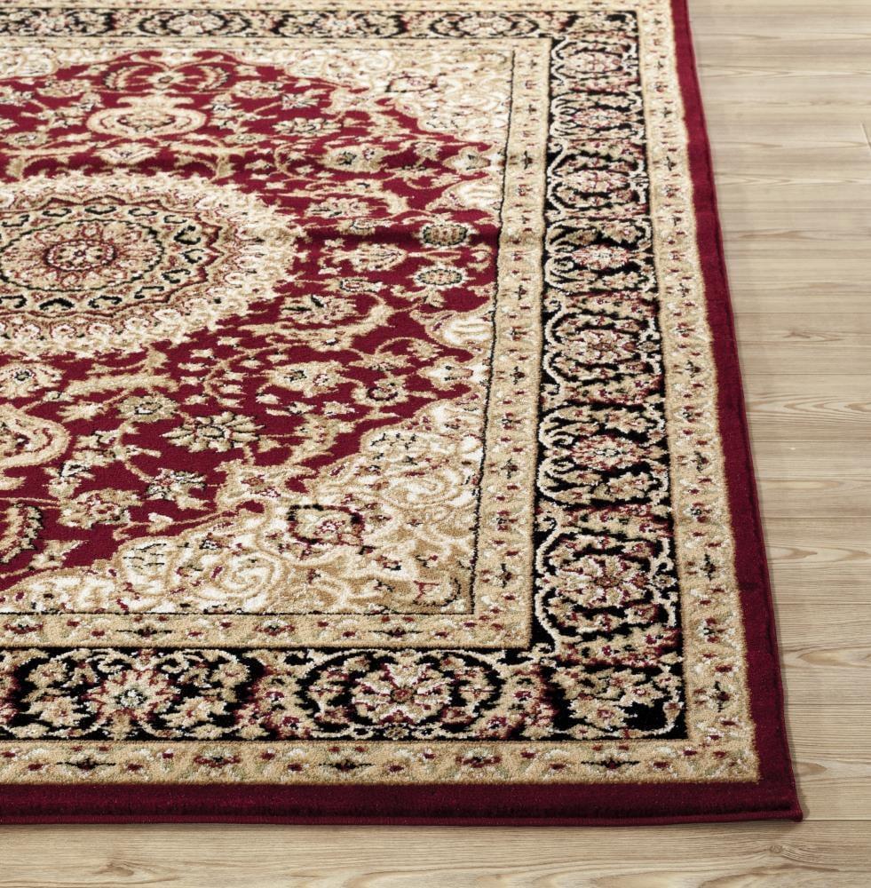 World Rug Gallery Traditional Oriental Medallion Area Rug - Burgundy 2' x 3'