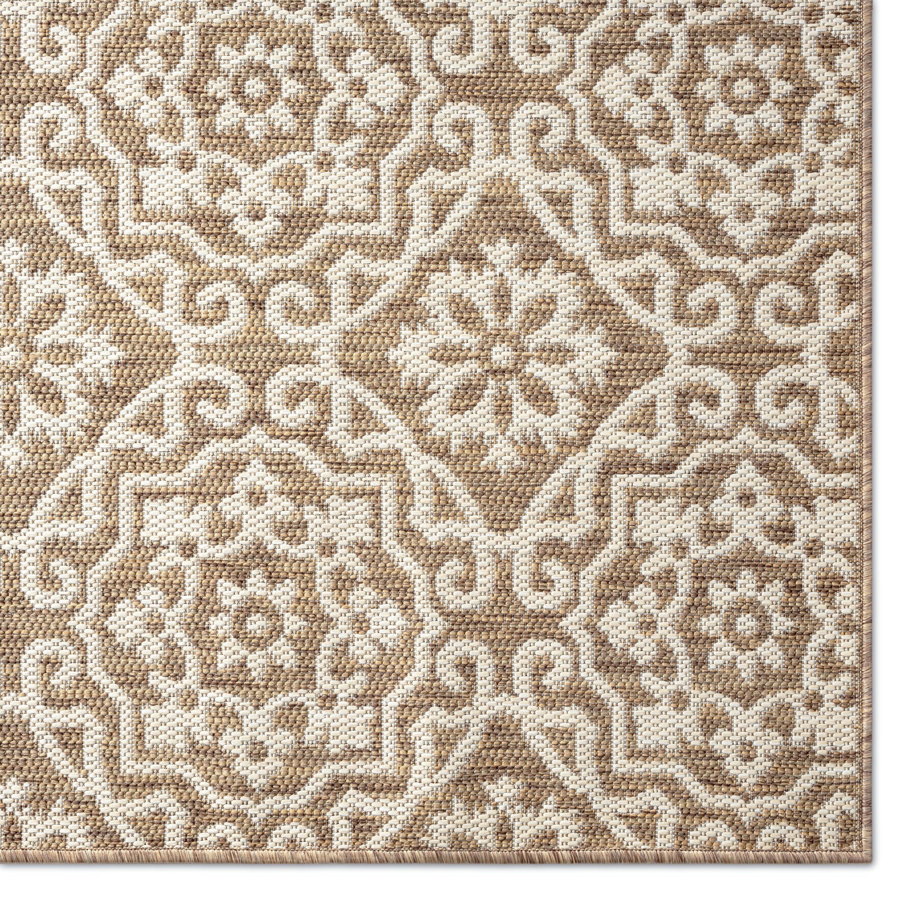 Nicole Miller New York Patio Country Danica Geometric Indoor/Outdoor Area Rug, Brown/Beige