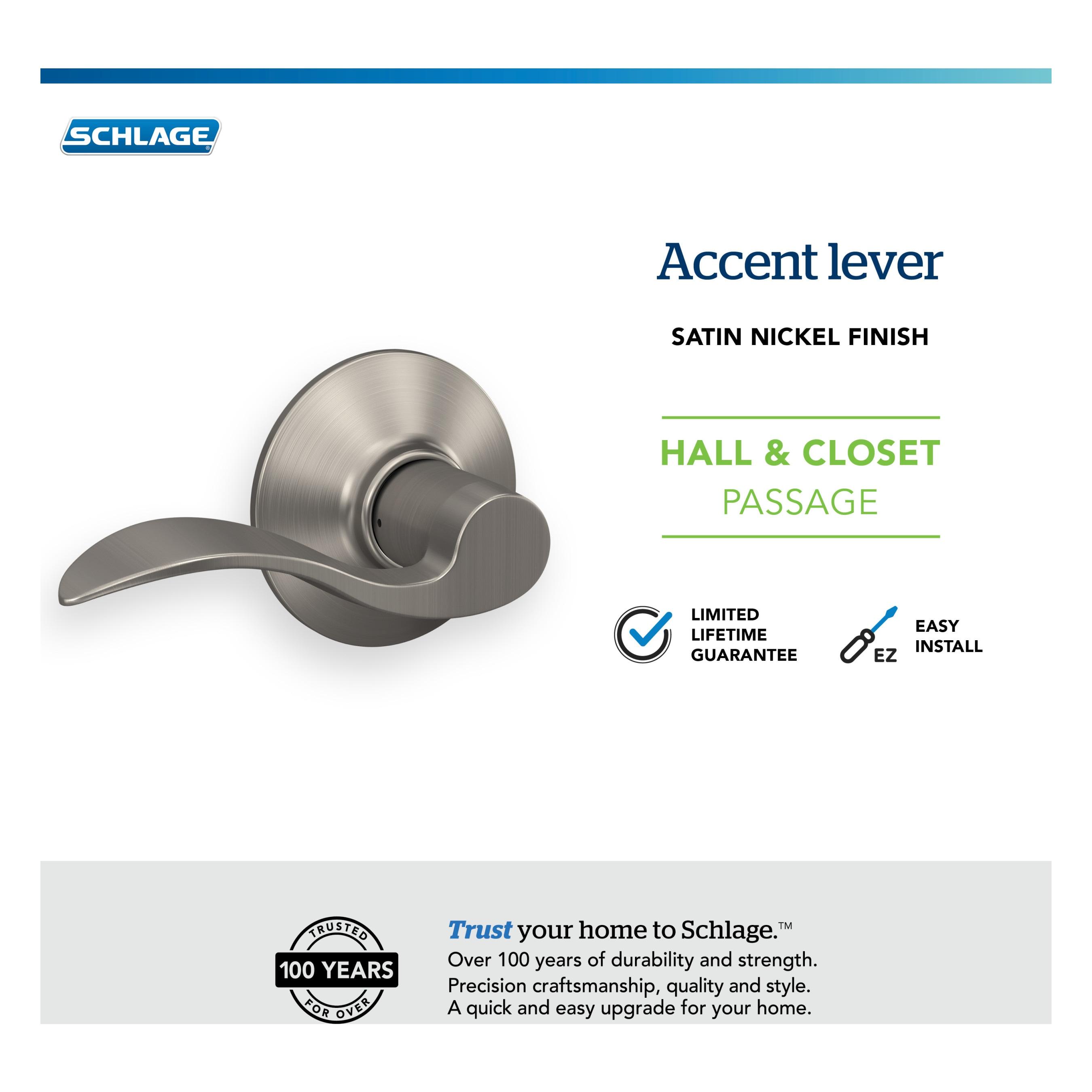 Accent Lever Hall and Closet Lock