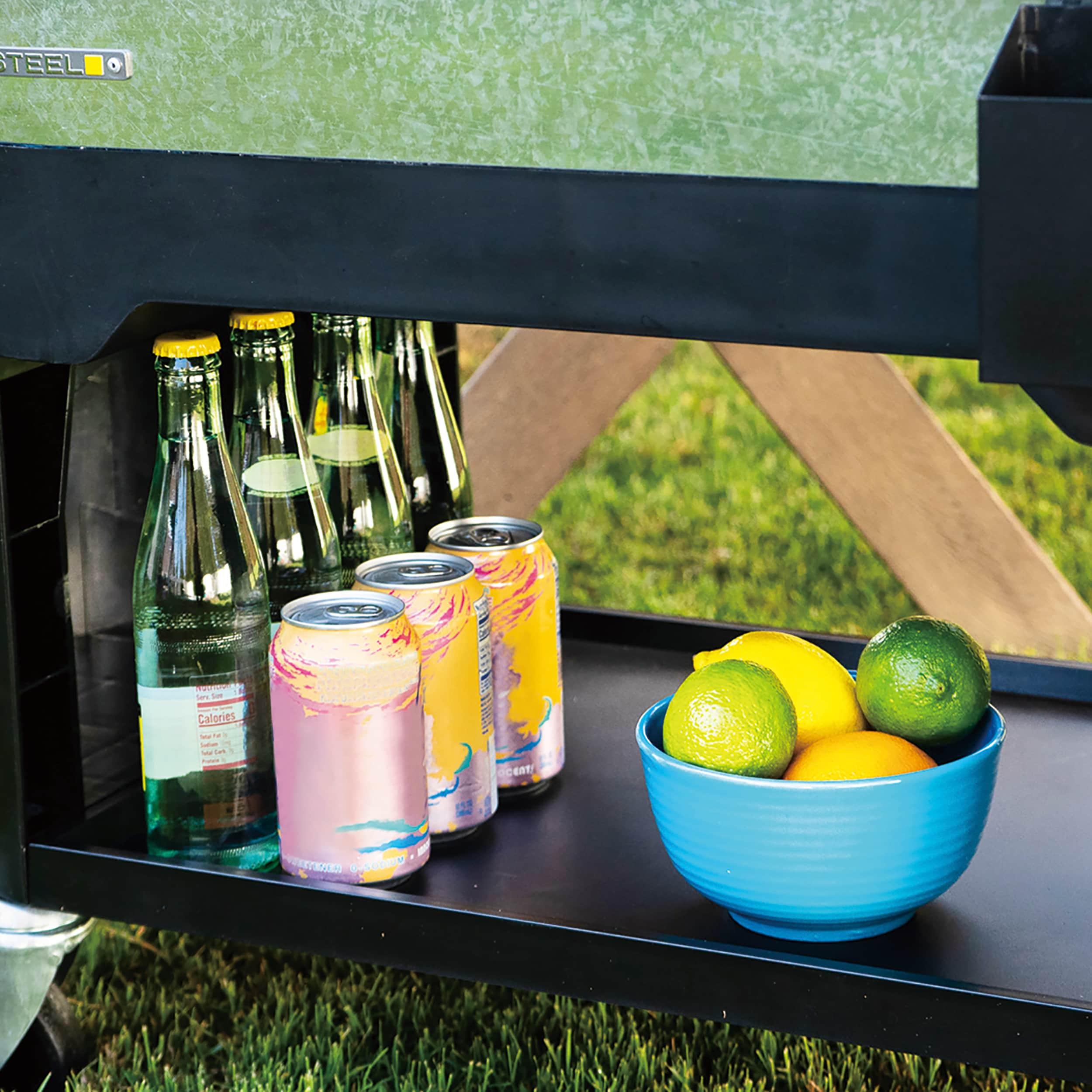 Permasteel Permasteel 120-Qt Large Outdoor Cooler Cart on Wheels, Rolling Patio Cooler with Dividers for Separate Compartments