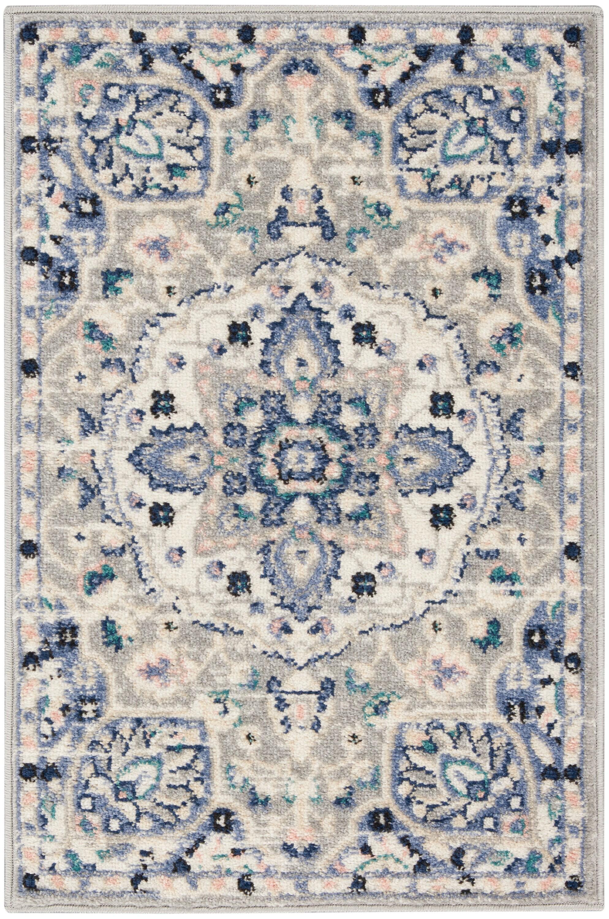 Nourison Passion Transitional Indoor Rug Grey Beige 1'10" x 2'10"