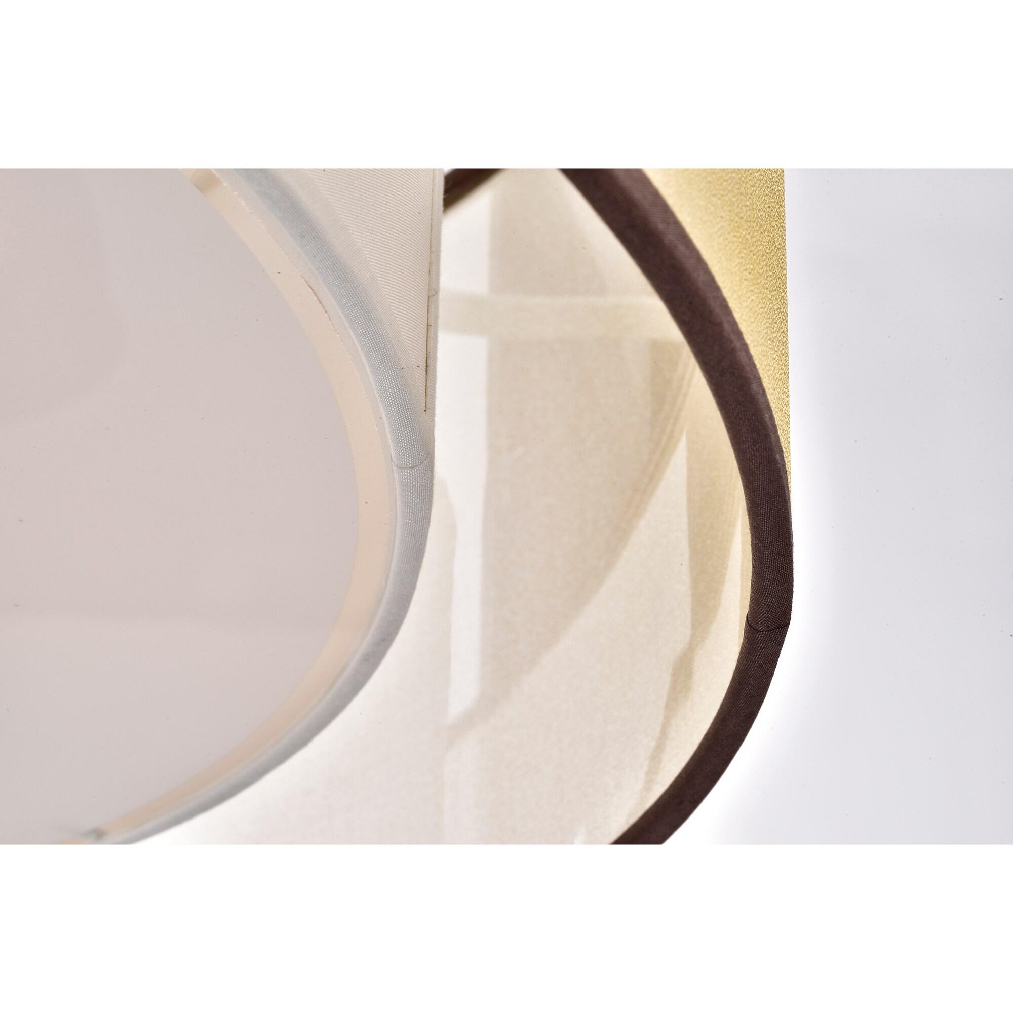 Warehouse of Tiffany Copper Grove Shoshone Antique Bronze/ f-white Fabric Drum Chandelier