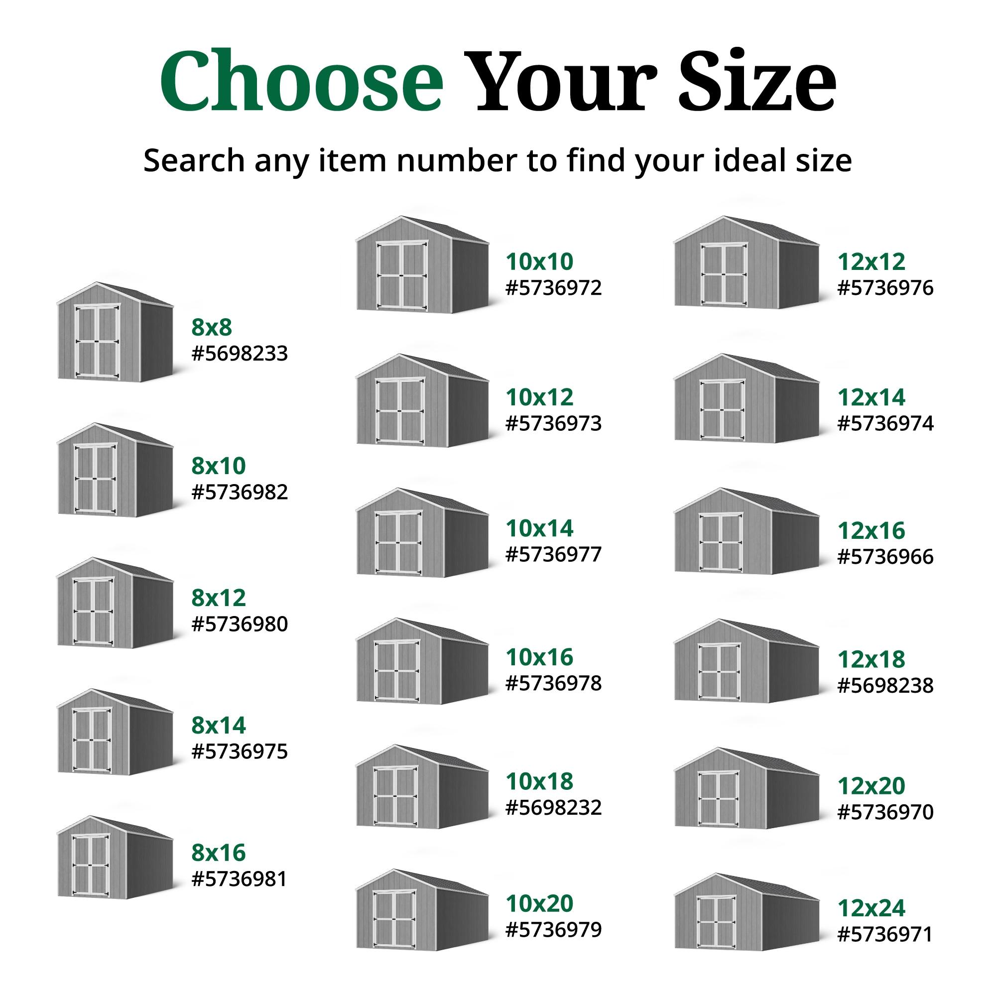 Little Cottage Co. 12x12 Value Gable Shed, Outdoor Wood Storage Do-It-Yourself Precut Kit