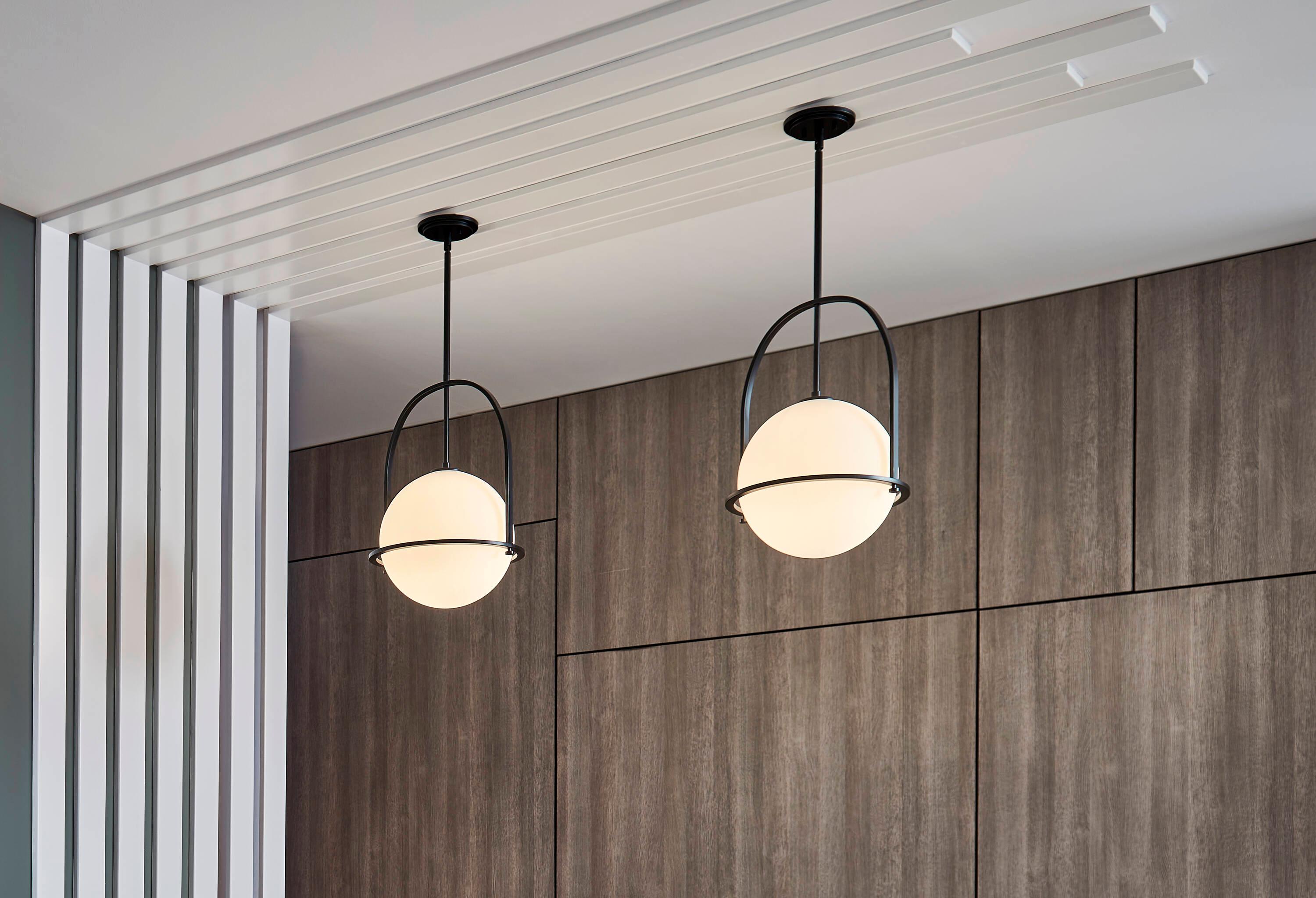 Arie Single Light Glass Dimmable Pendant