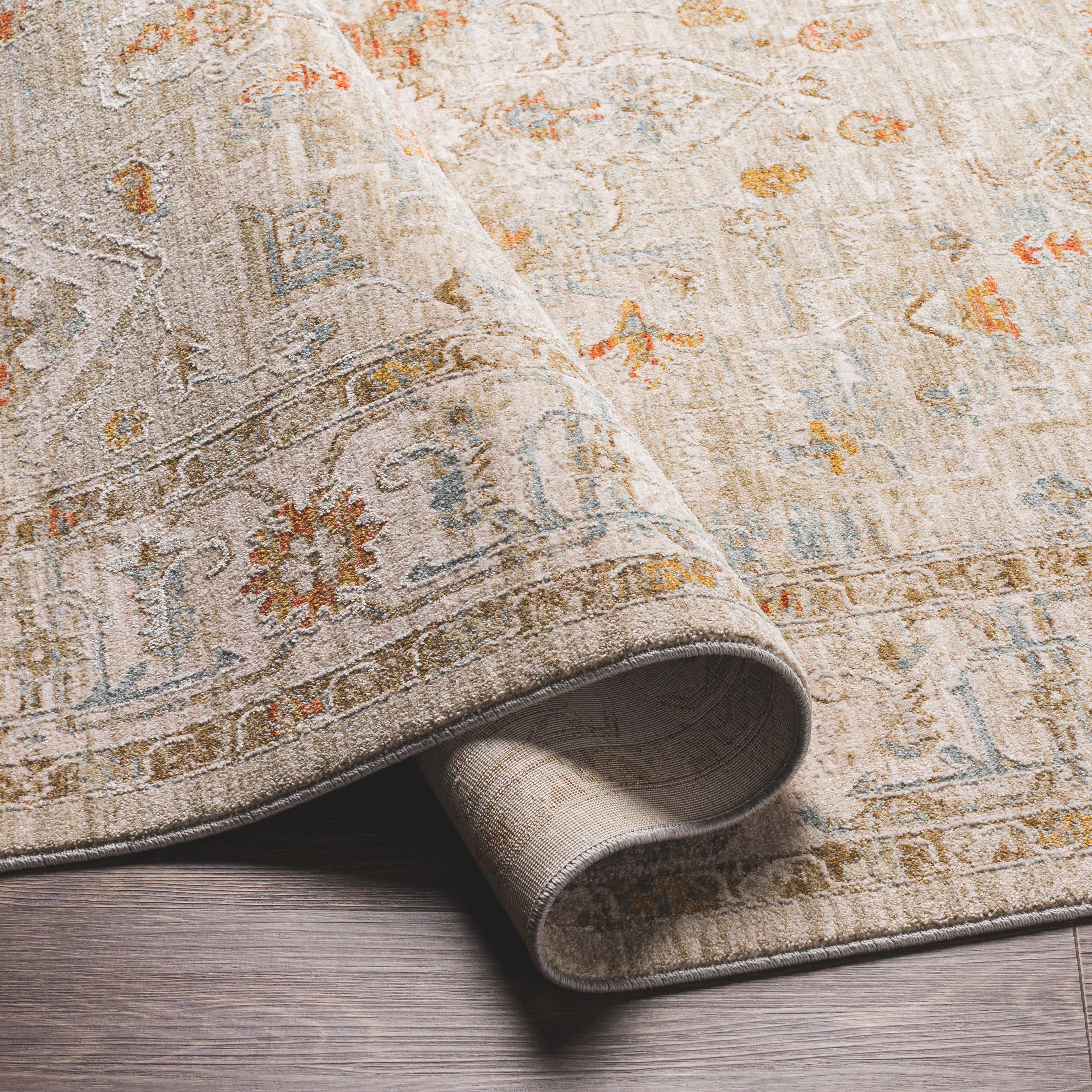 Easy-Care Reversible Rectangular Rug in Stain-Resistant Gray