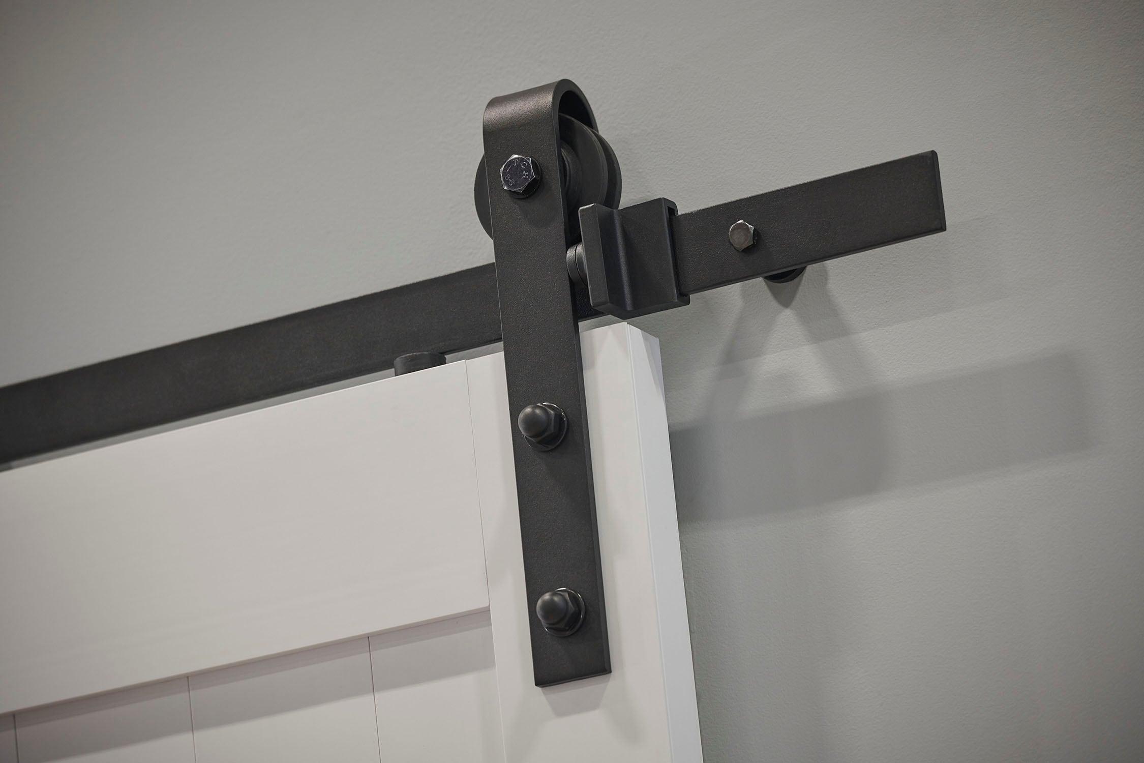 LTL Home Products Millbrooke 84'' Hollow Paneled with Installation Hardware Kit Barn Door