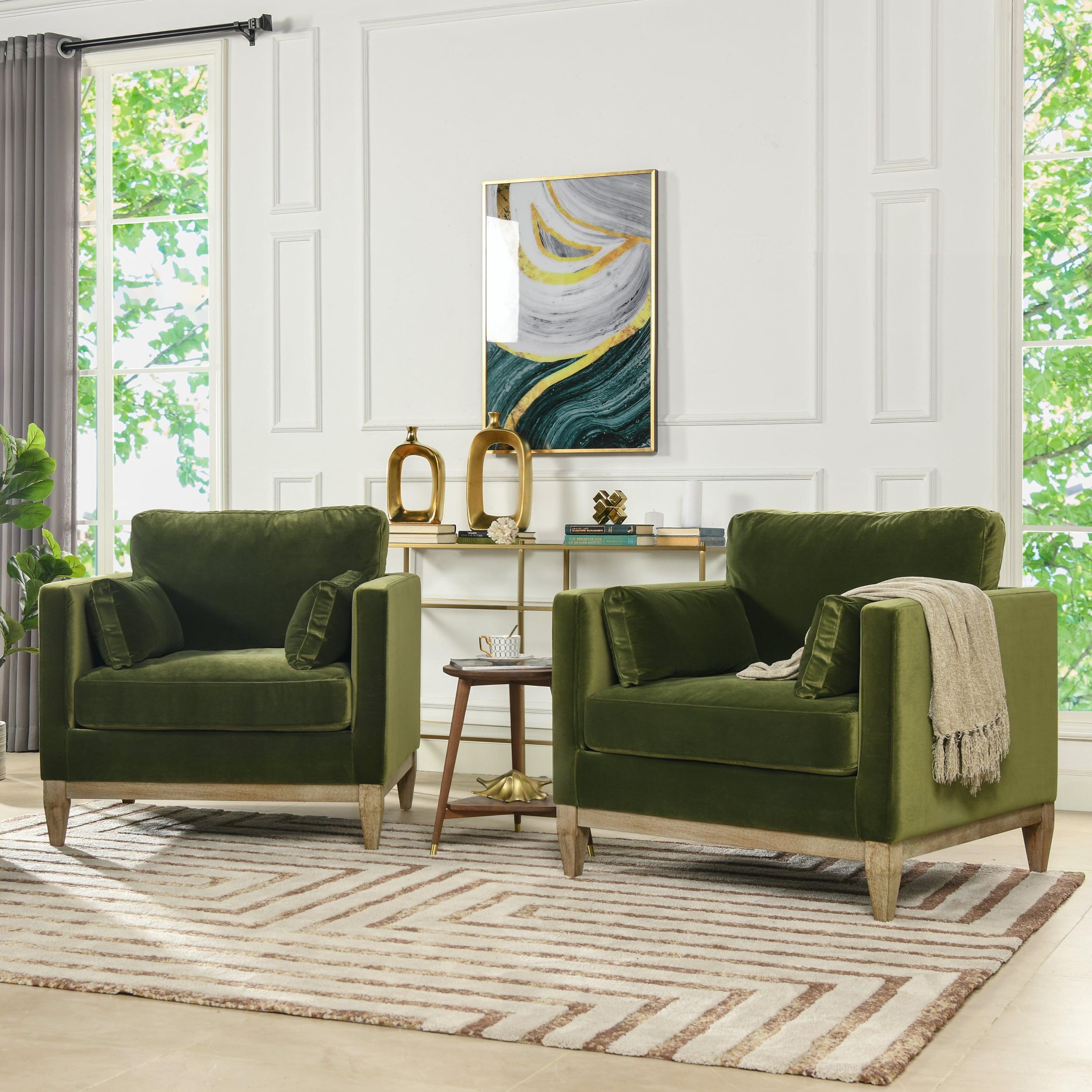 Jennifer Taylor Home Knox 36" Modern Farmhouse Arm Chair Olive Green