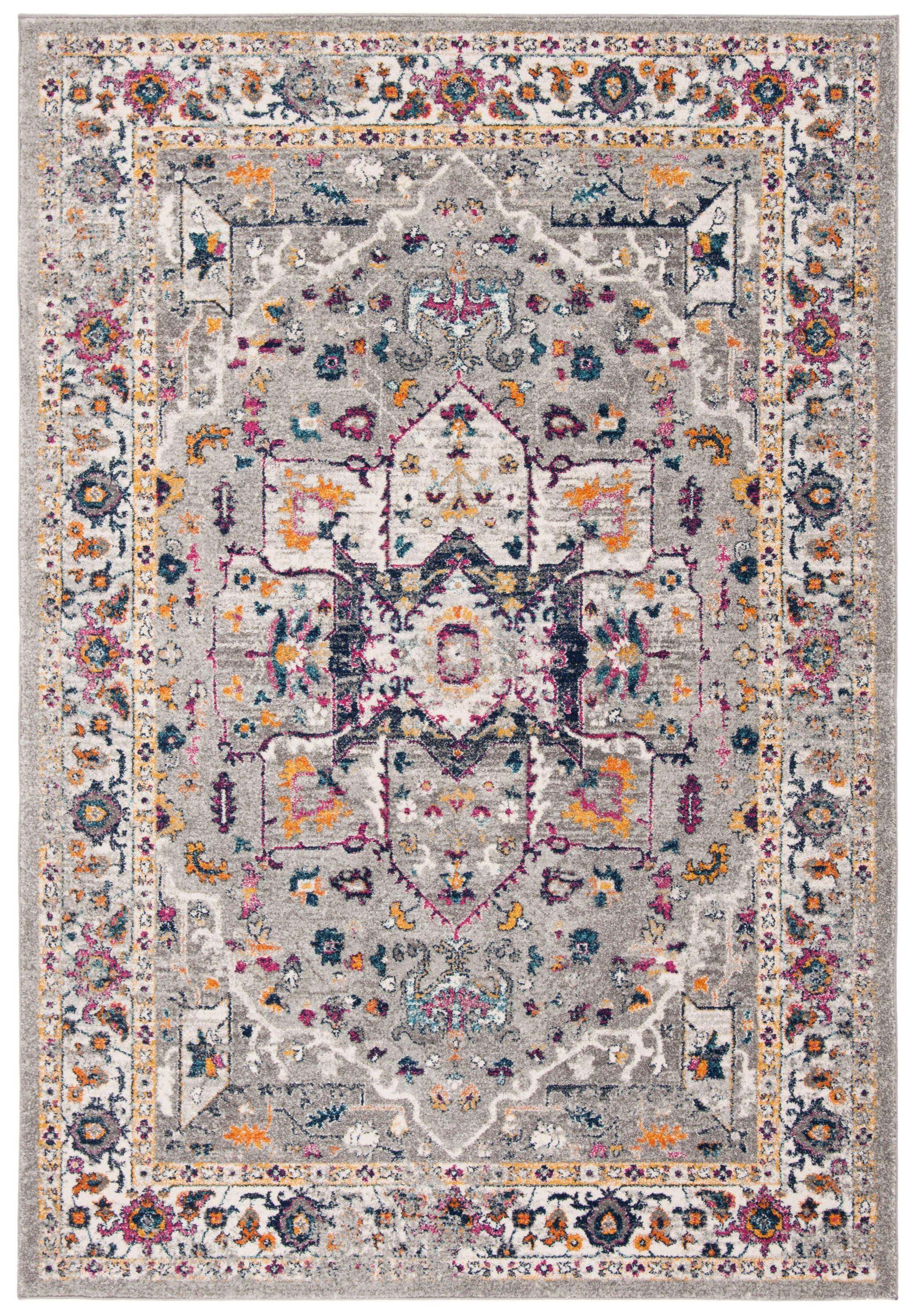 SAFAVIEH Evoke Westley Traditional Floral Area Rug, Grey, 4' x 6'