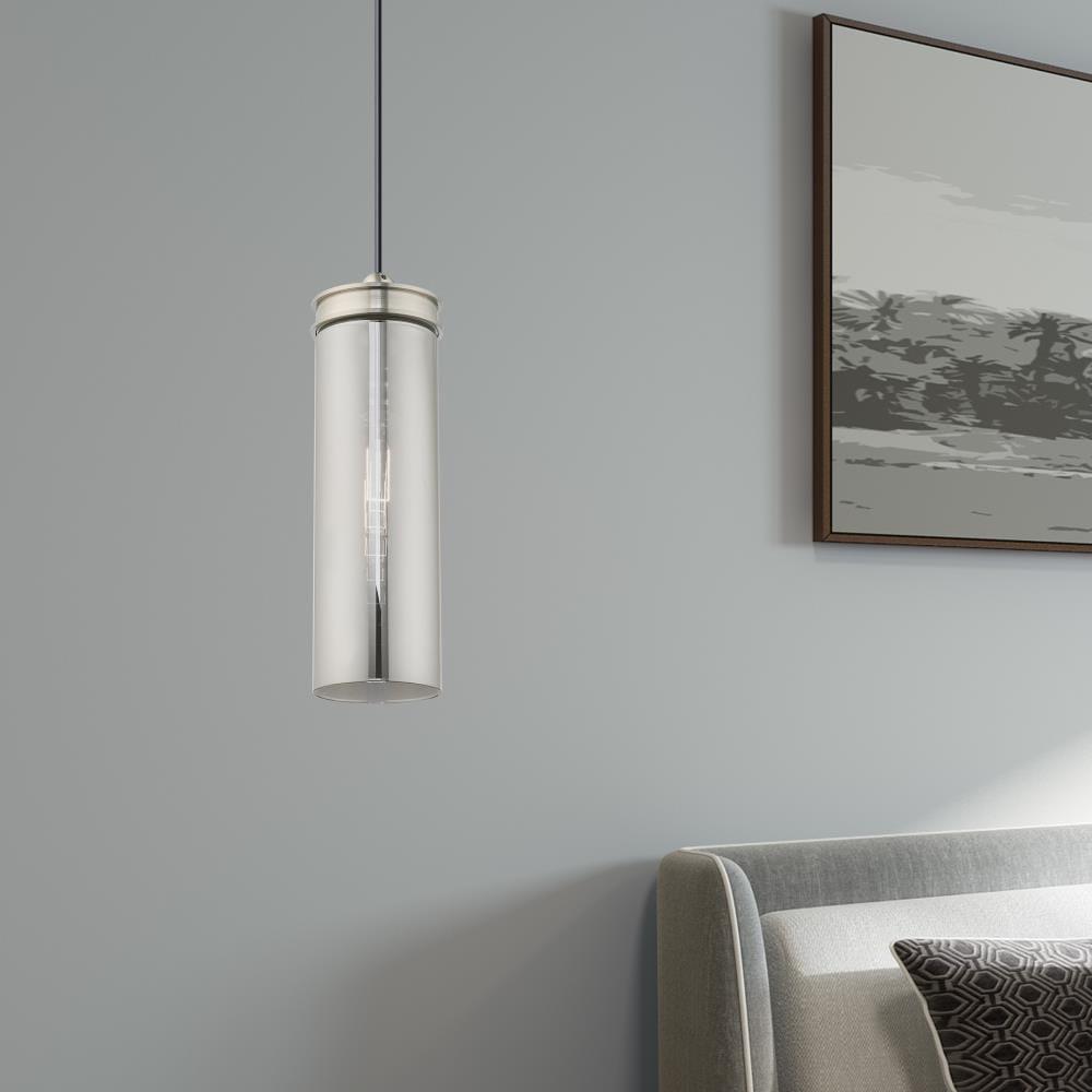 Livex Lighting Art Glass 1 - Light Pendant in  Brushed Nickel
