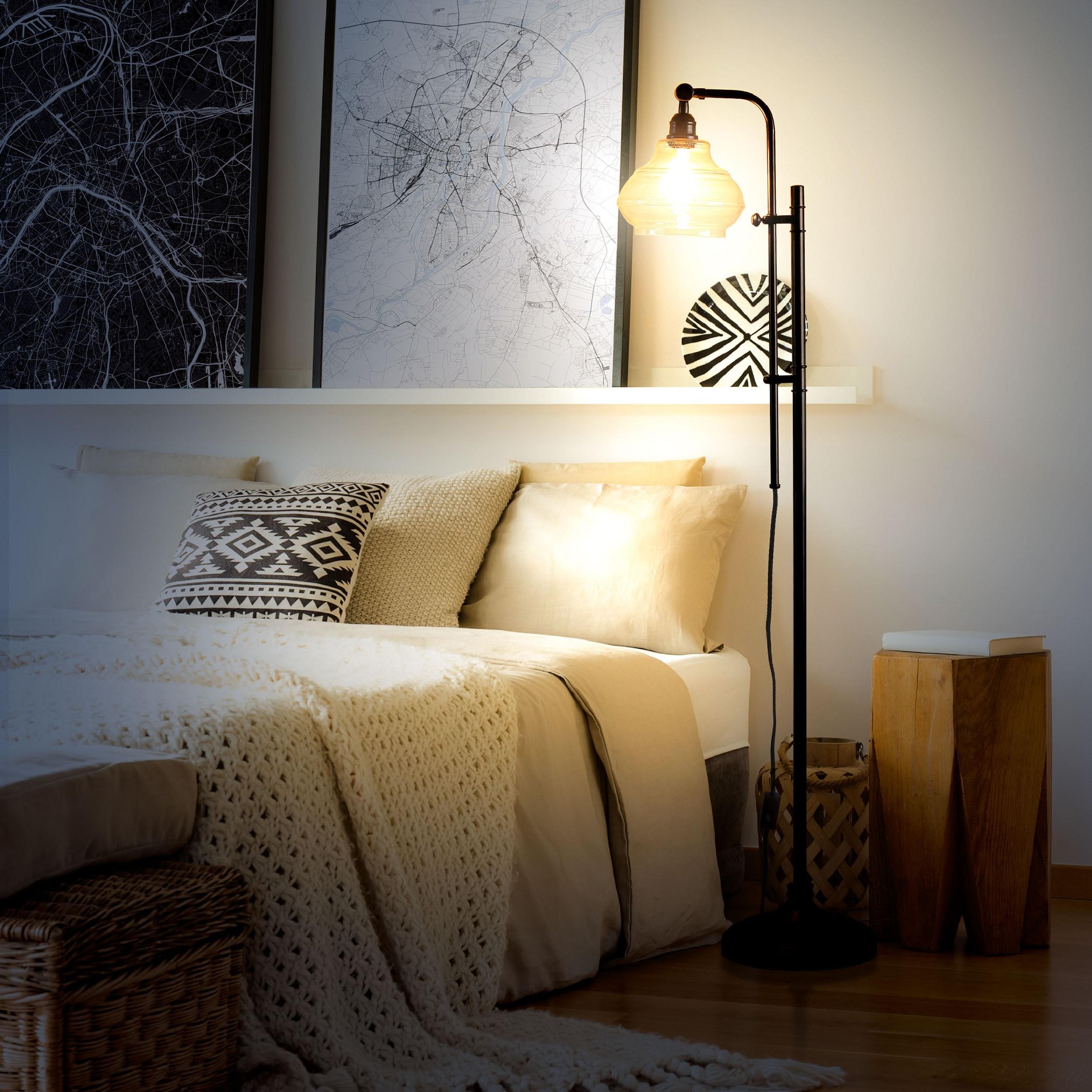 Brightech Austin 69 in. Modern Height Adjustable LED Industrial Floor Lamp, Bulb Included