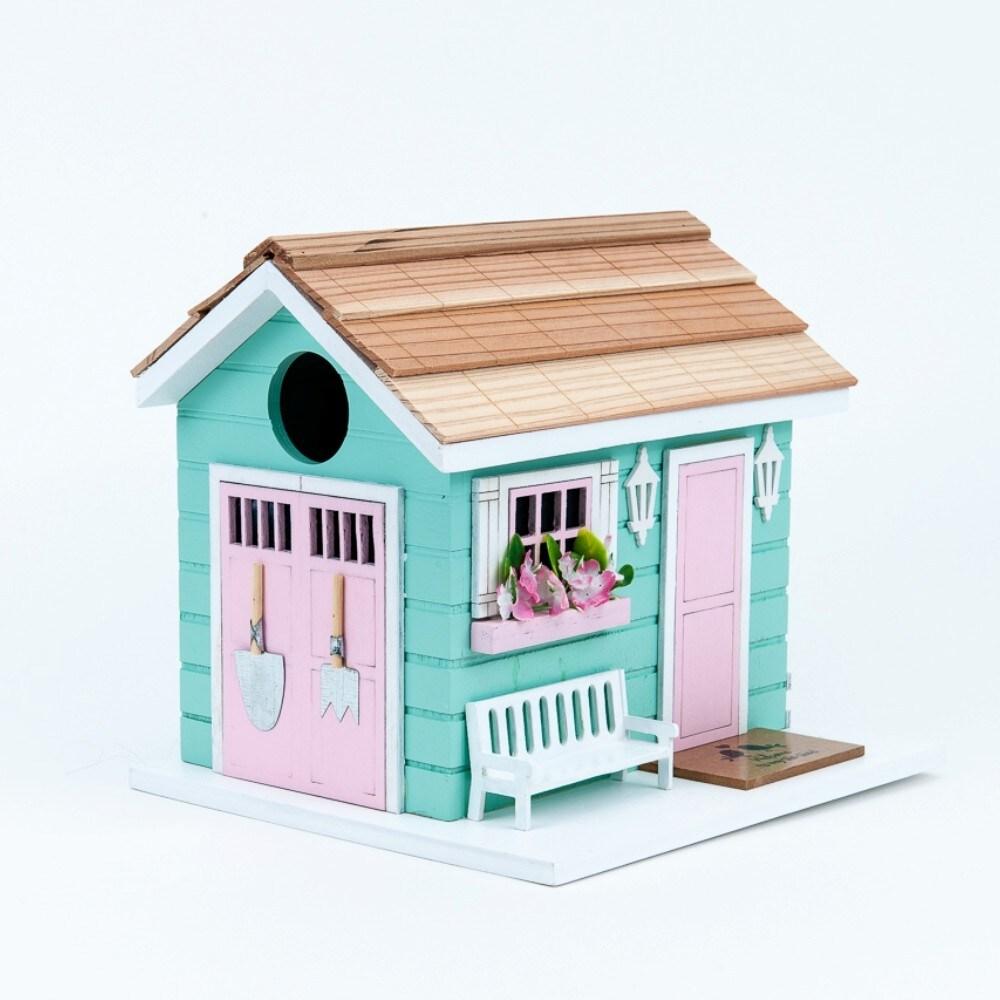 Nestling Series She Shed 7 in x 7.5 in x 6.5 in Birdhouse