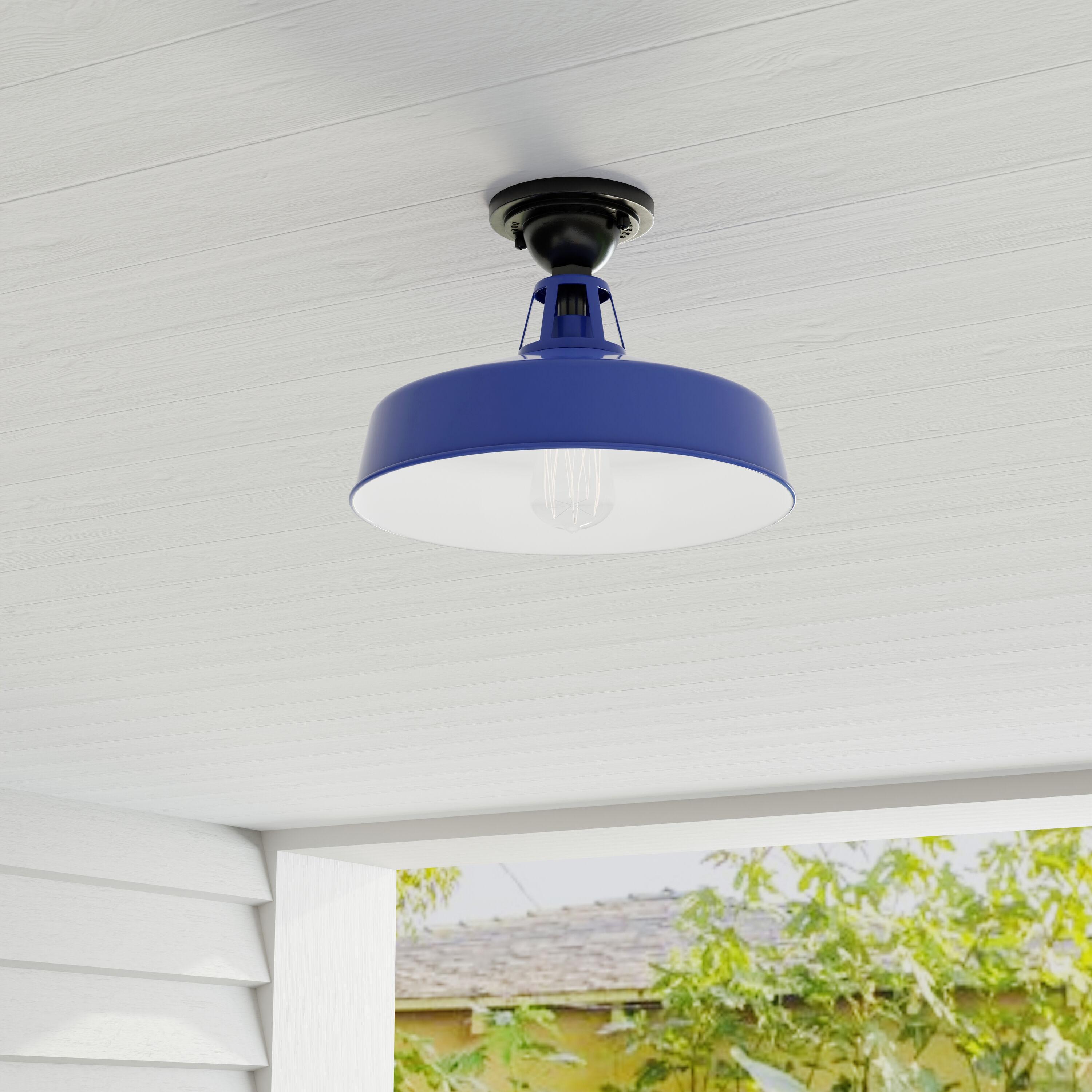 Progress Lighting - One Light Semi Flush Mount - Outdoor - Cedar Springs -