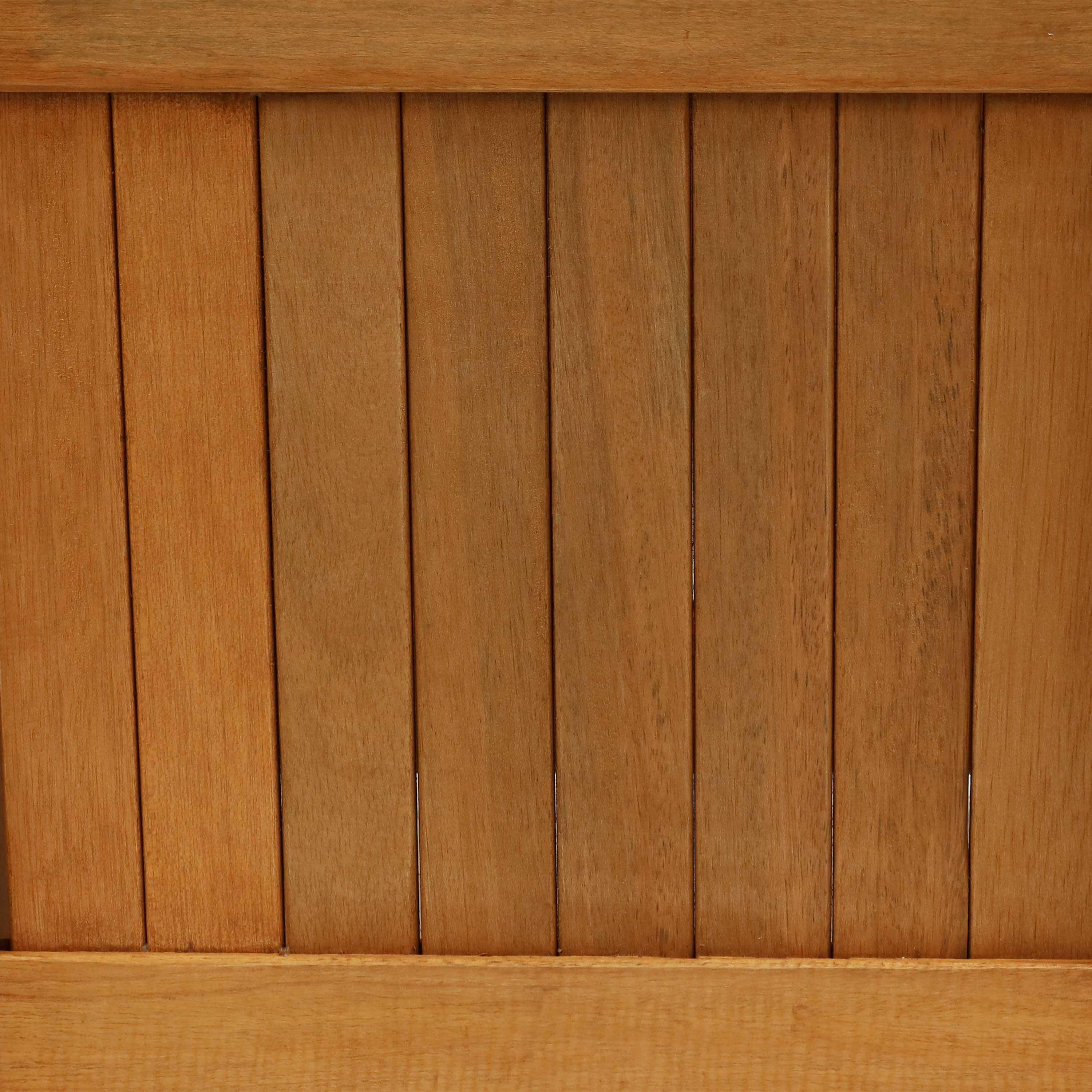 Sunnydaze Outside Meranti Wood Outdoor Planter Box with Teak Oil Finish for Garden, Porch and Patio - 16" Square