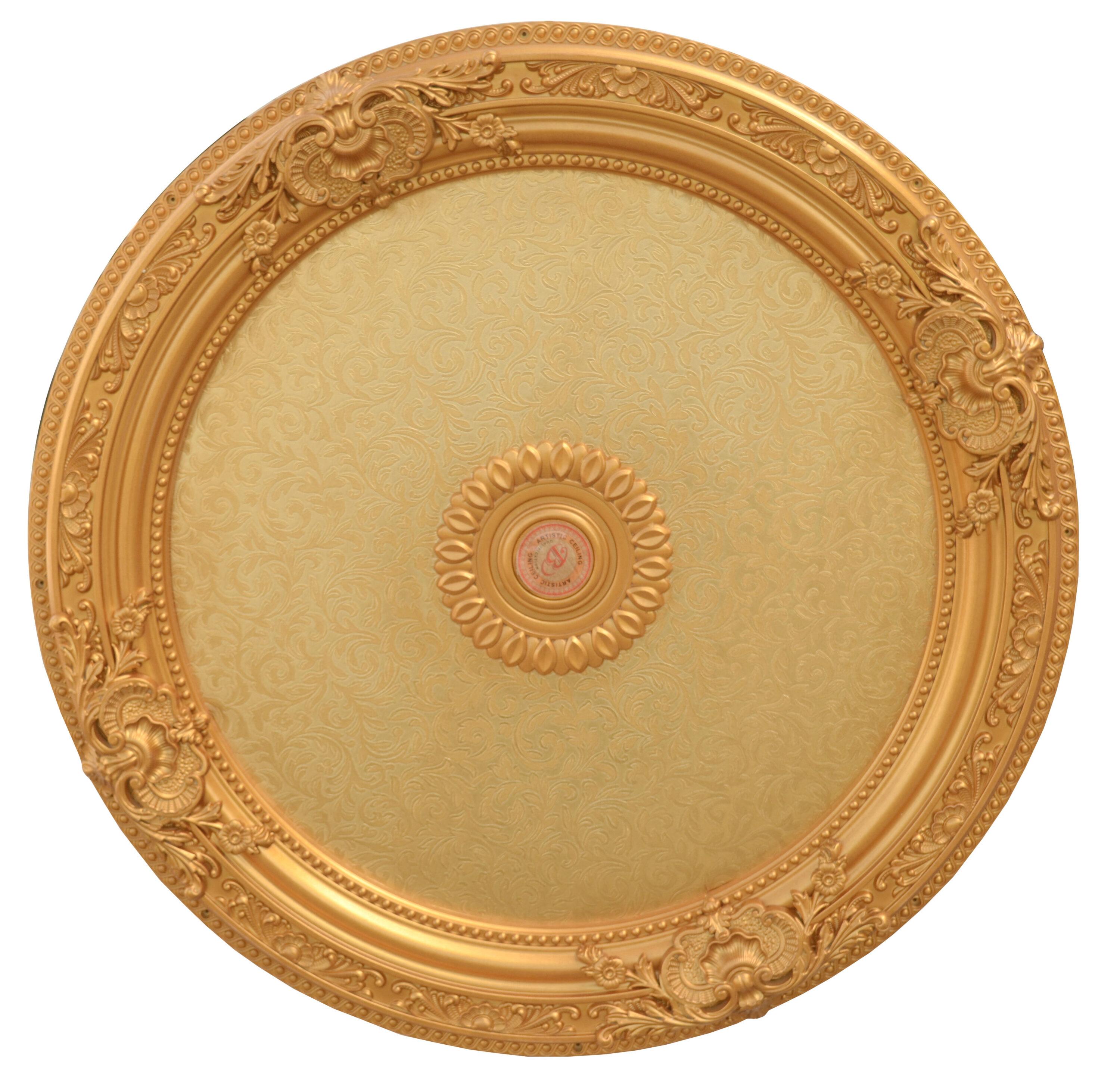 AFD Home 12020503 36 in. Round Chandelier Ceiling Medallion - Gold
