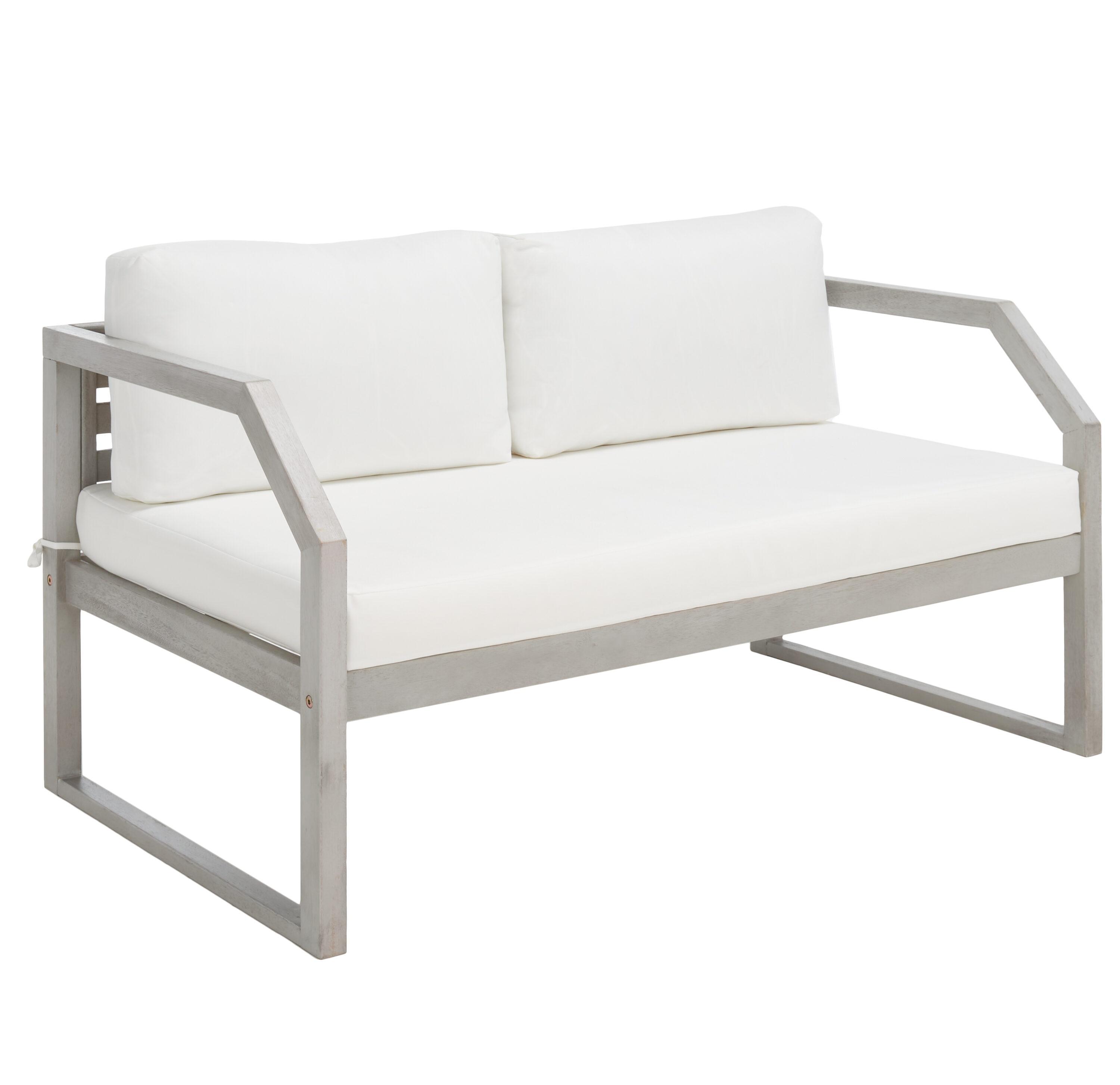 Dren 4 Piece Living Set - Indoor/Outdoor - PAT7067 - Grey/Beige - Safavieh