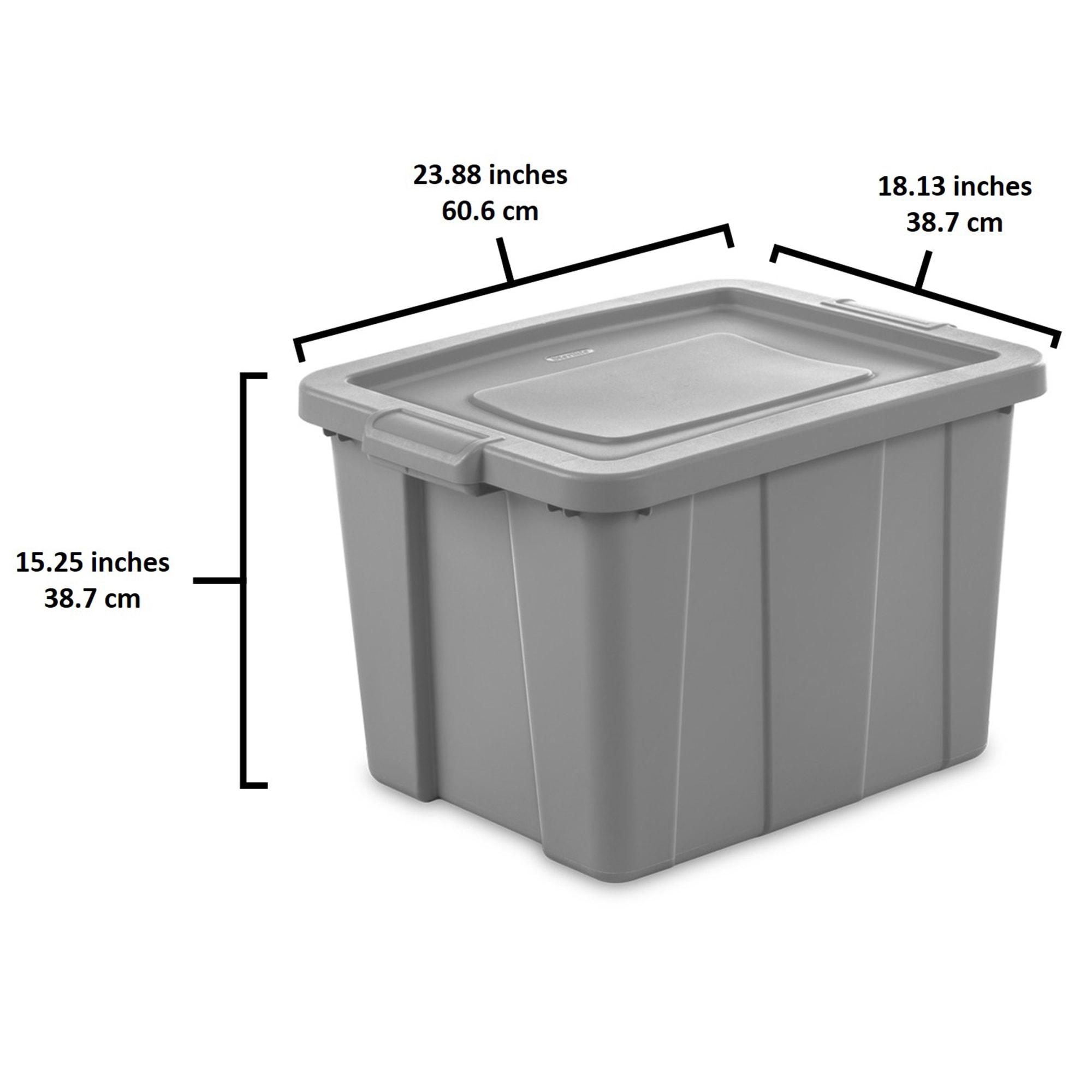 Sterilite Tuff1 18 Gallon Plastic Storage Tote Container Bin w/ Lid (12 Pack) (Set of 12)