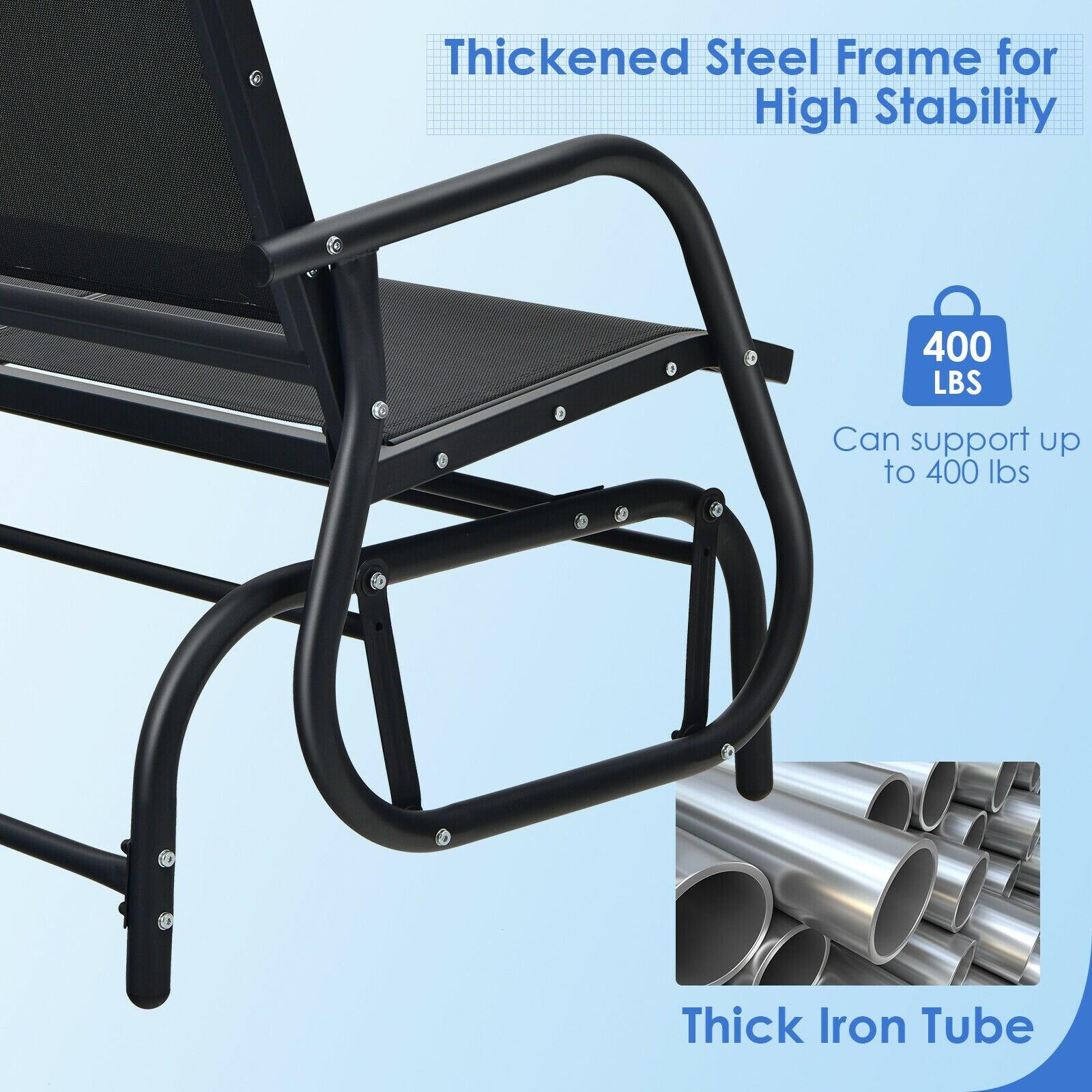 Lark Manor™ Annemaria Glider Metal Bench