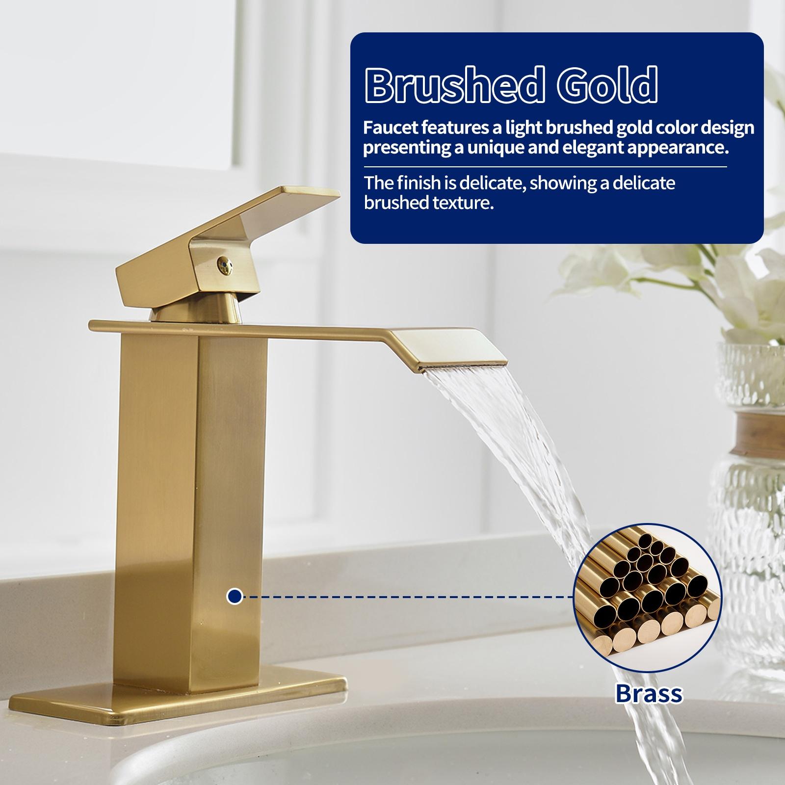 VIBRANTBATH Single-Hole Single-handle Bathroom Faucet with Drain Assembly YZJ9004-G-2