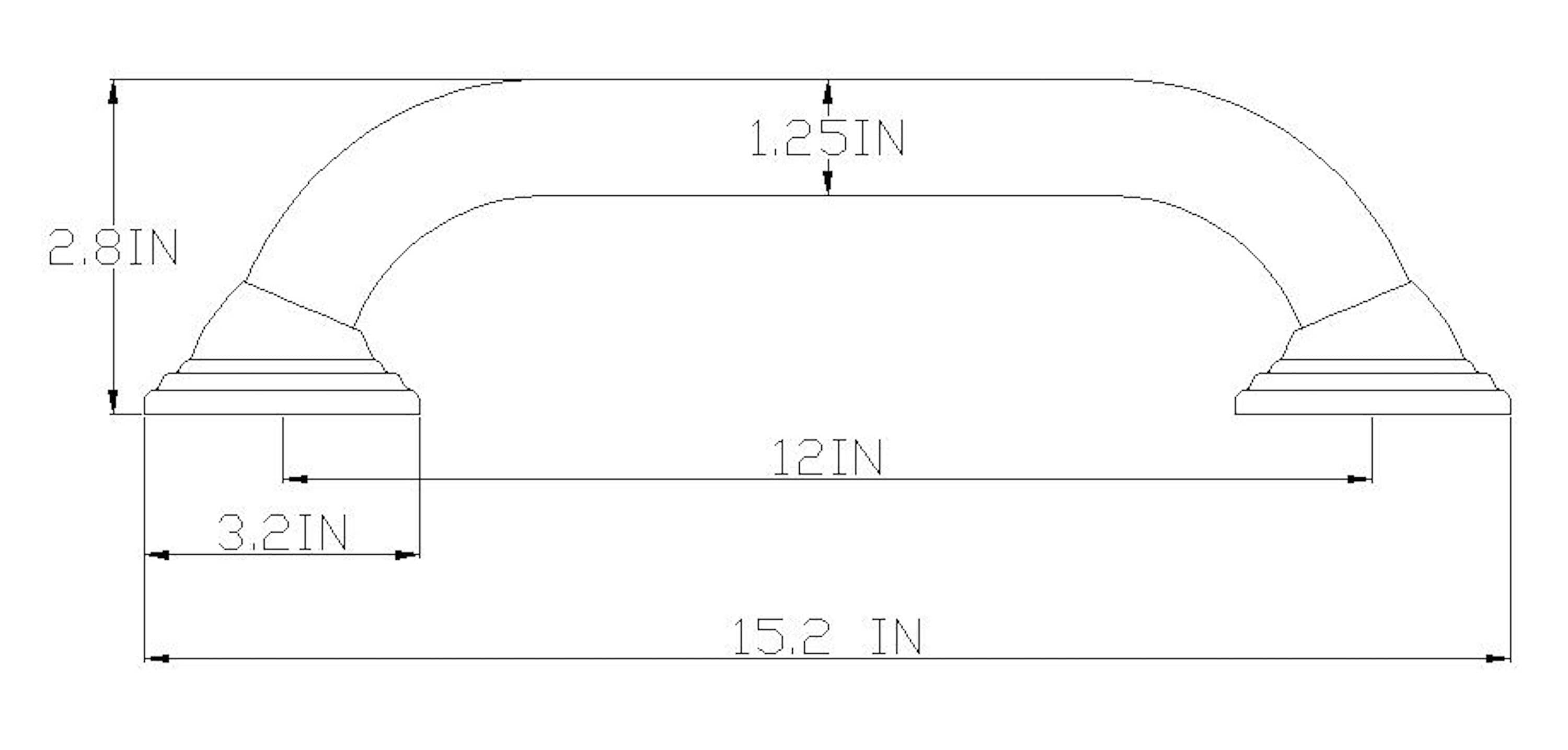 Utopia Alley GB12RB Decorative Shower Safety Grab Bar Oil Rubbed Bronze 12 inch