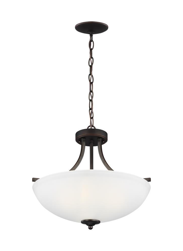 Geary 3-Light Burnt Sienna Semi-Flush Mount Convertible Pendant