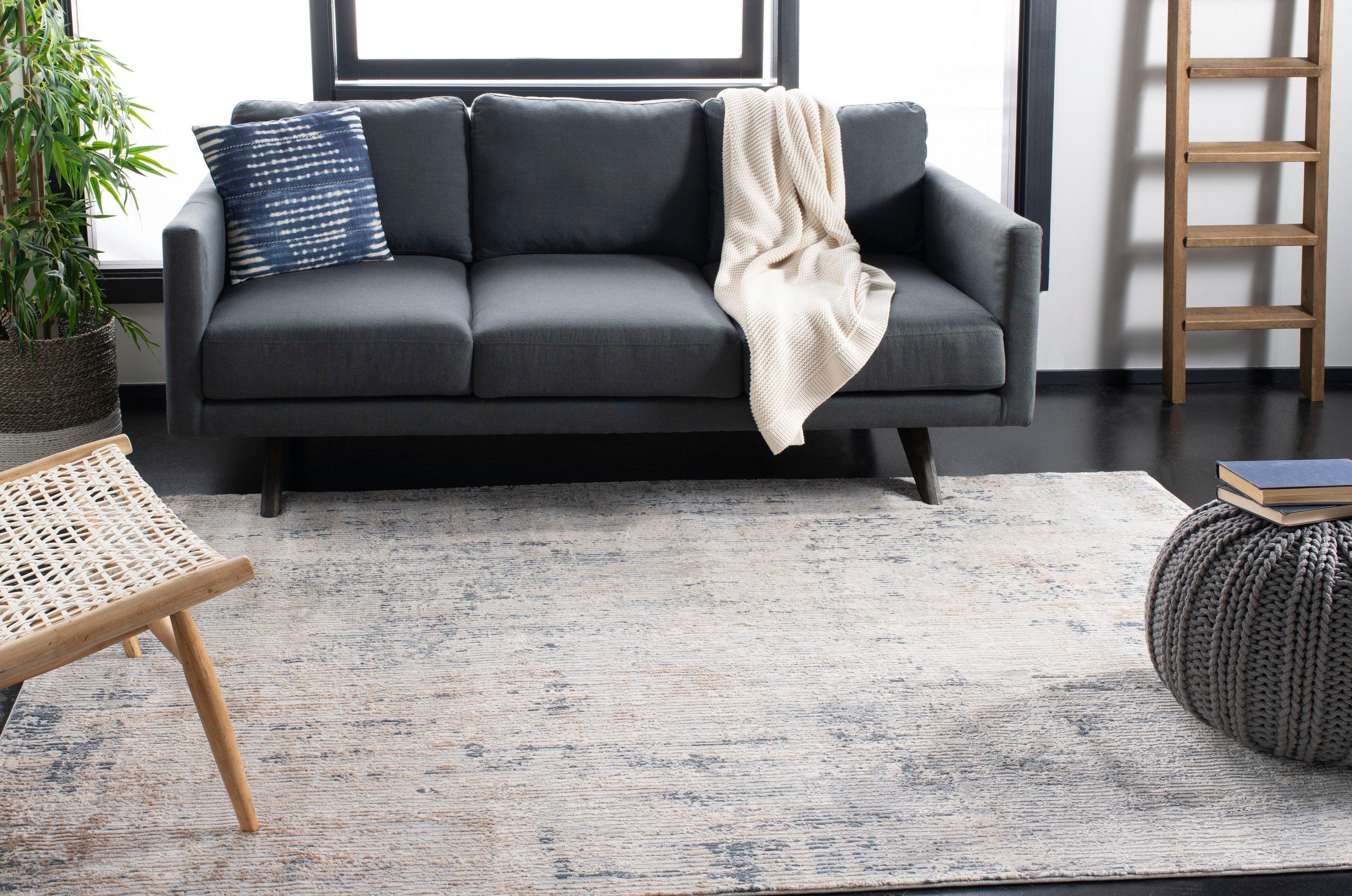 Invista INV437 Power Loomed Area Rug - Cream/Charcoal - 8'x10' - Safavieh.