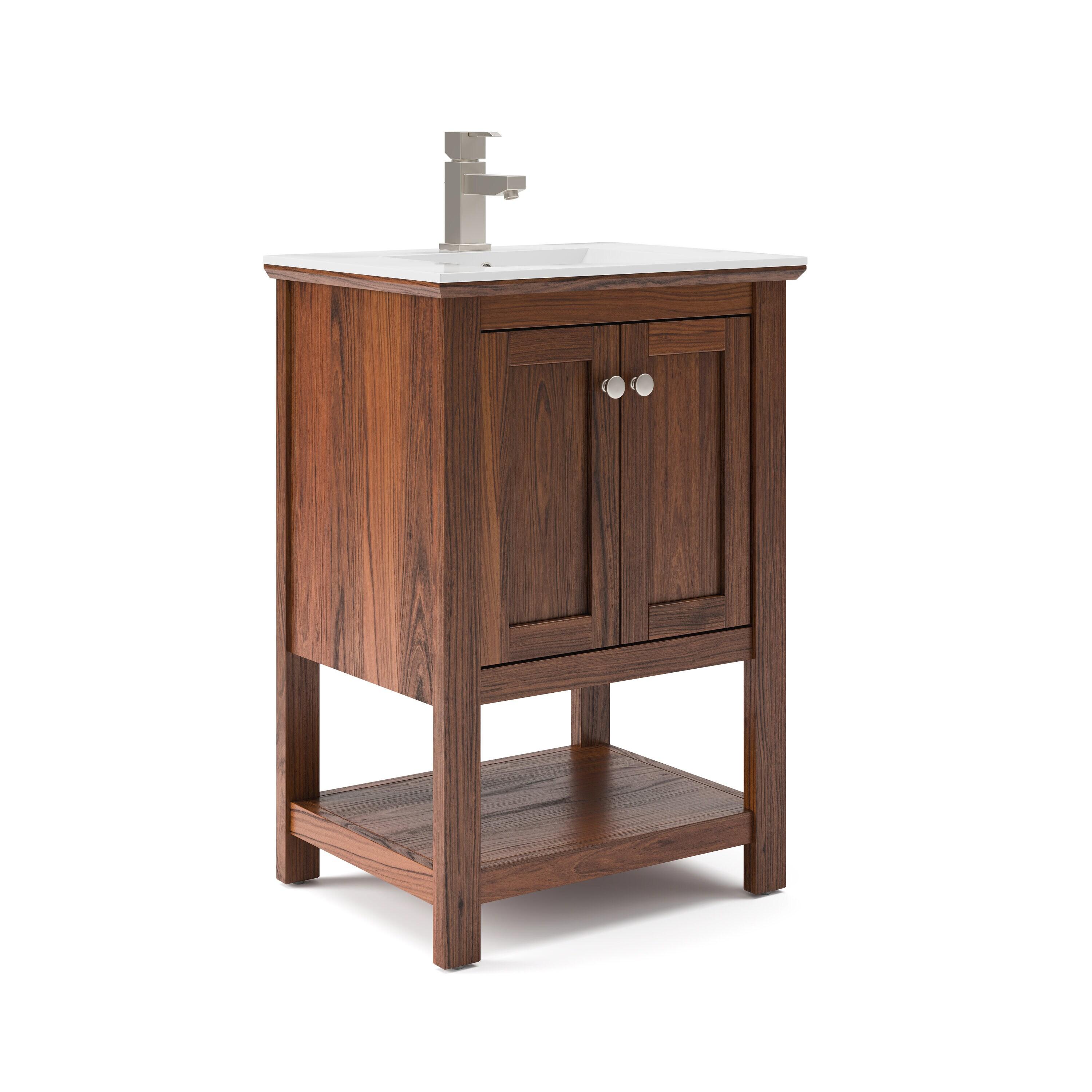 Manchester 24" Freestanding Single Sink Bathroom Vanity with Integrated Sink (Faucet Not Included)