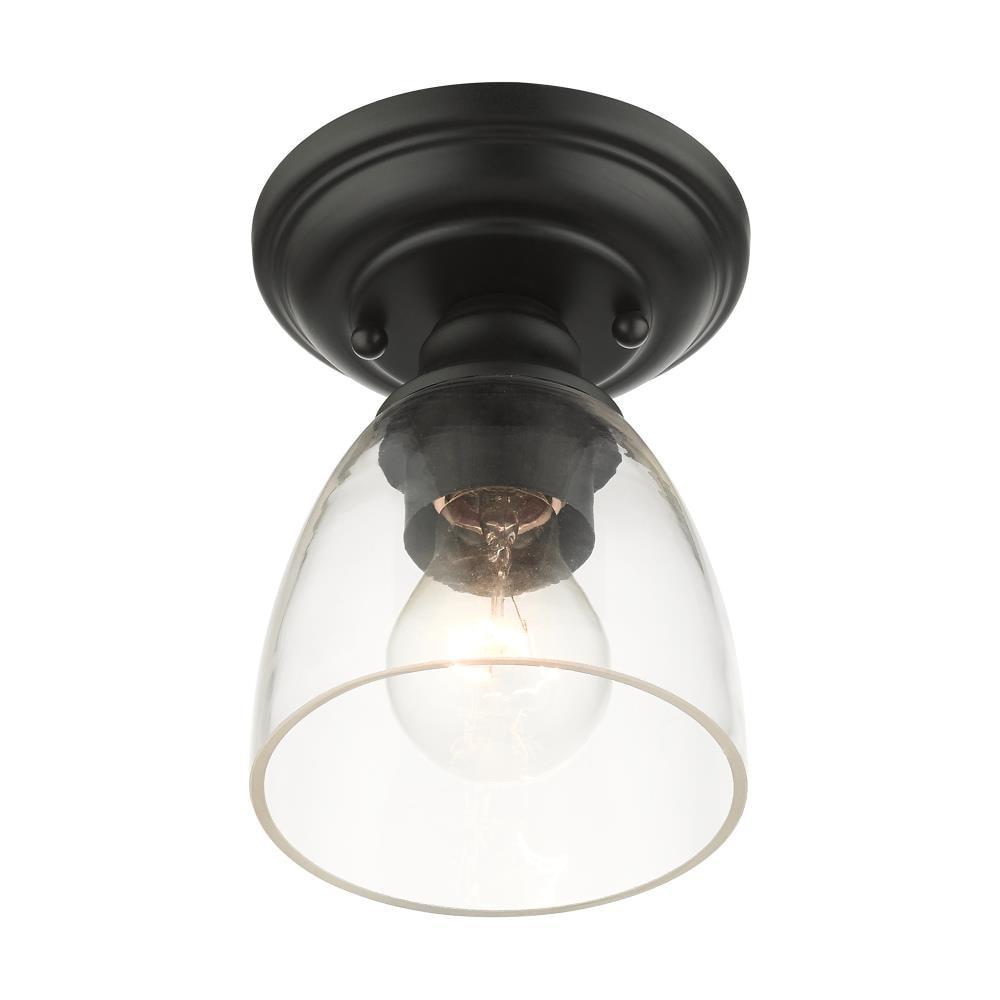 Livex Lighting Montgomery 1 - Light Flush Mount in  Black