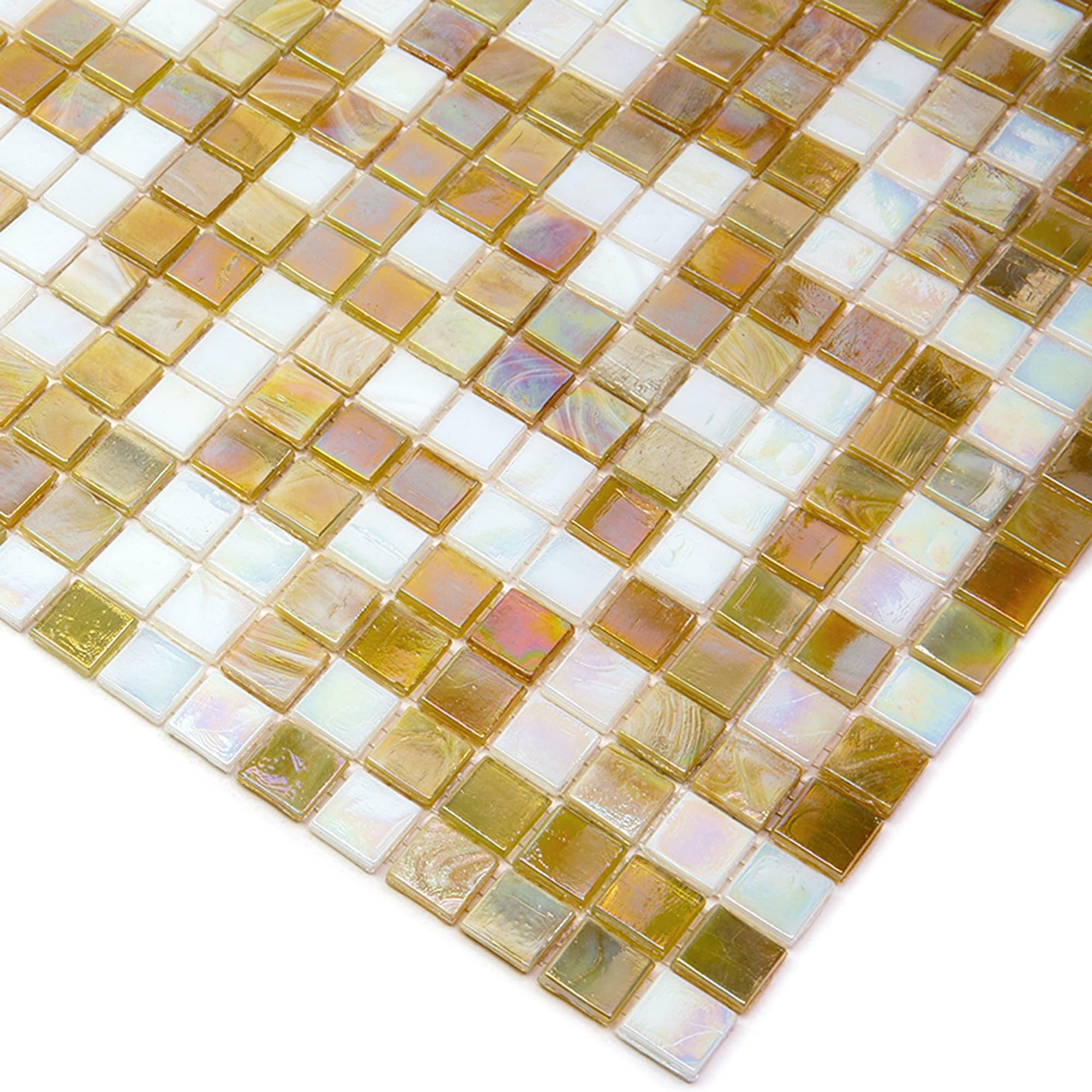 Mingles 0.6" x 0.6" Glass Mosaic Grid Wall & Floor Tile