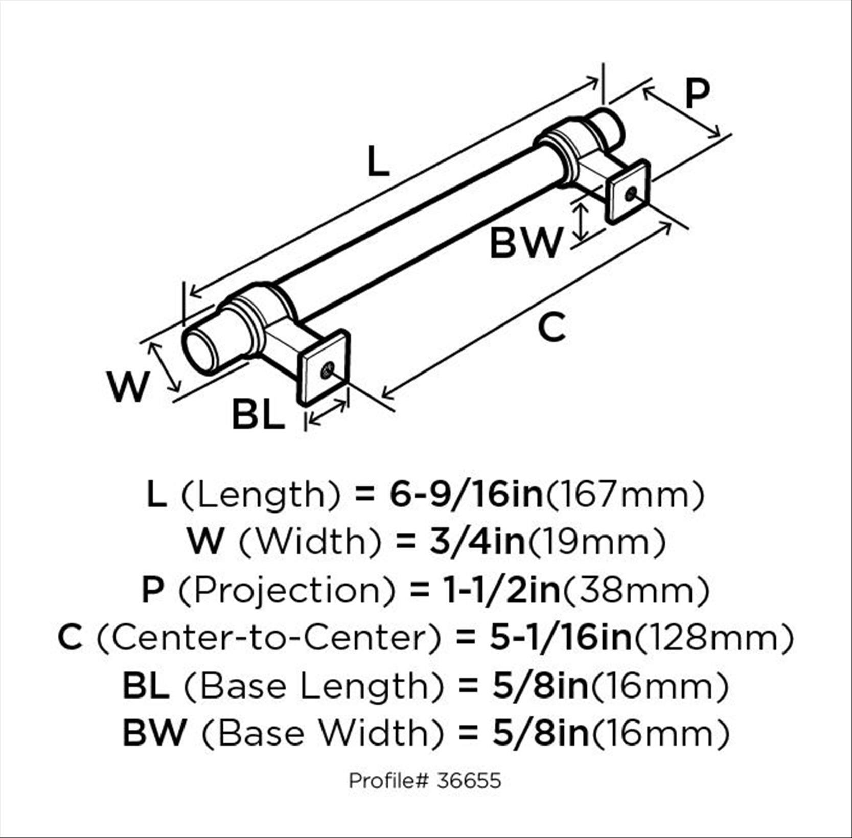 Glacio 5 1/16" Center to Center Bar Pull