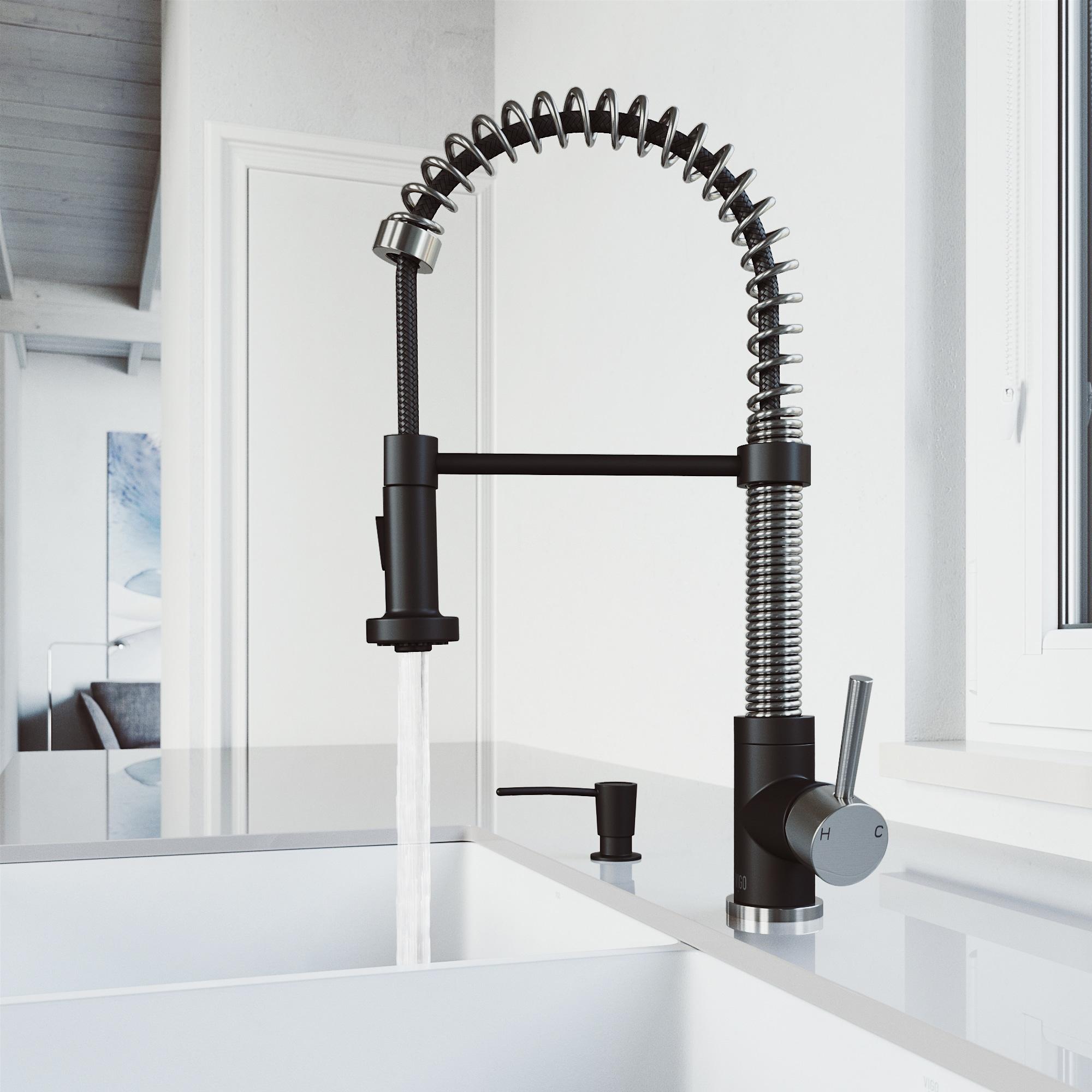 Edison 19" H 1-handle Pull-Down 2-Function Sprayer Kitchen Faucet