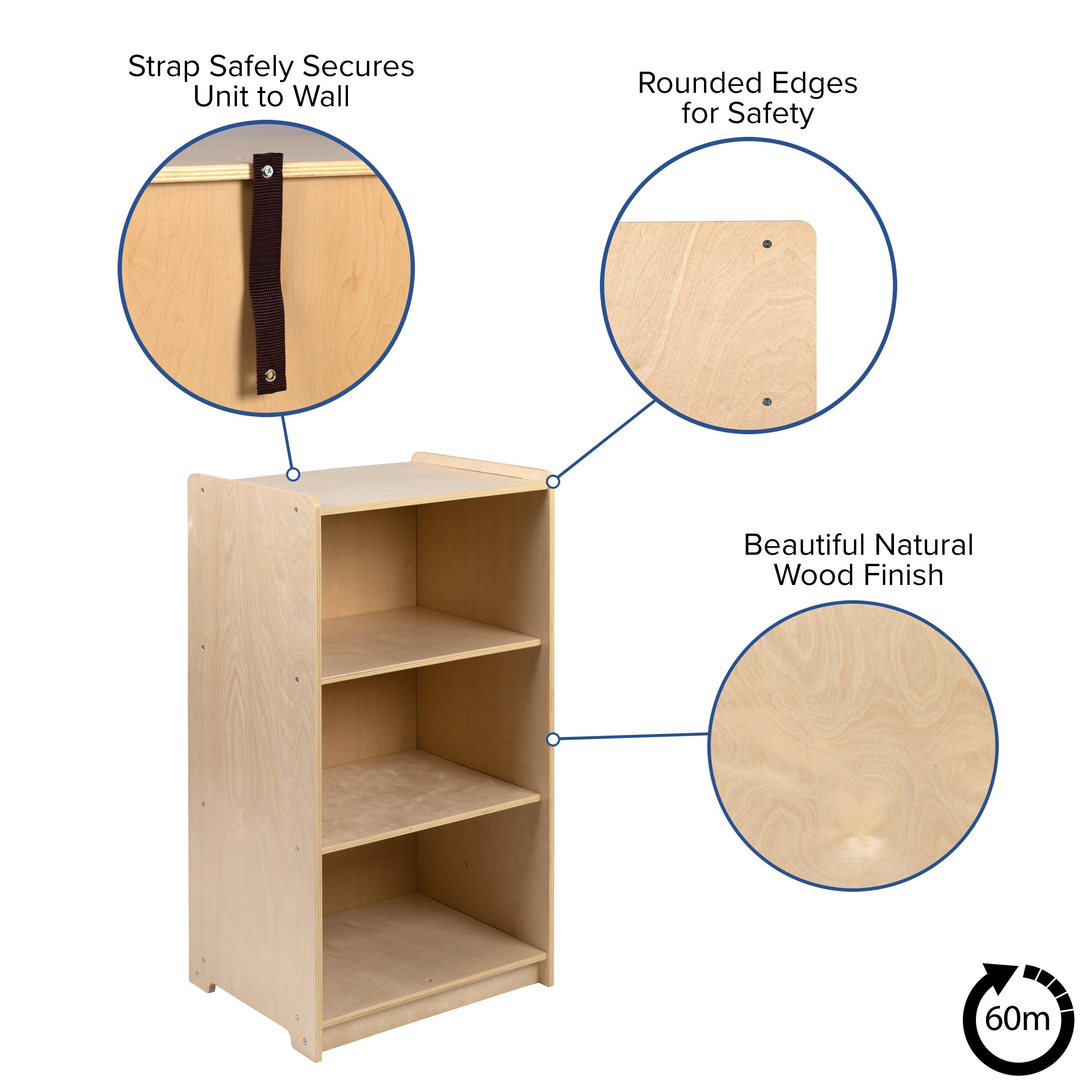 Flash Furniture Cinna Wooden School Classroom Storage Cabinet/Bookshelf for Commercial or Home Use