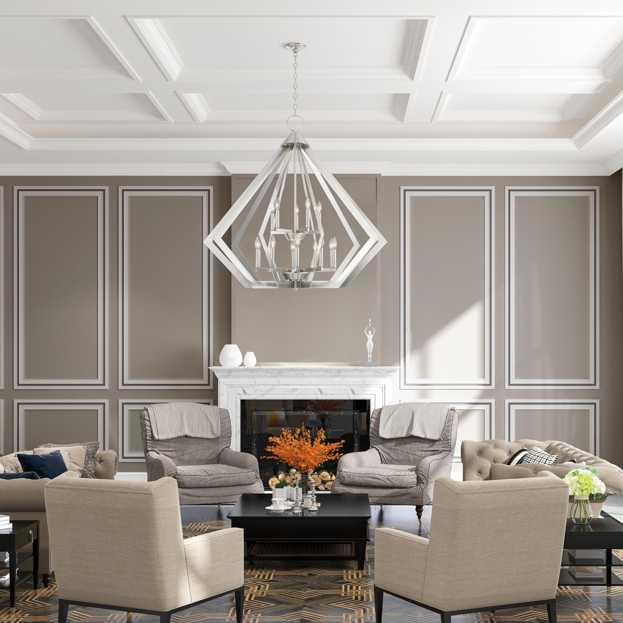 Livex Lighting Prism 15 Light Foyer Chandelier in Brushed Nickel