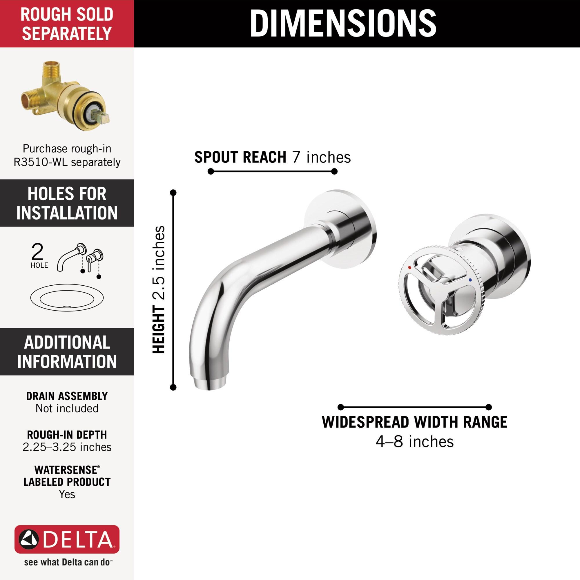 Trinsic Single Handle Wall Mount Bathroom Faucet Trim