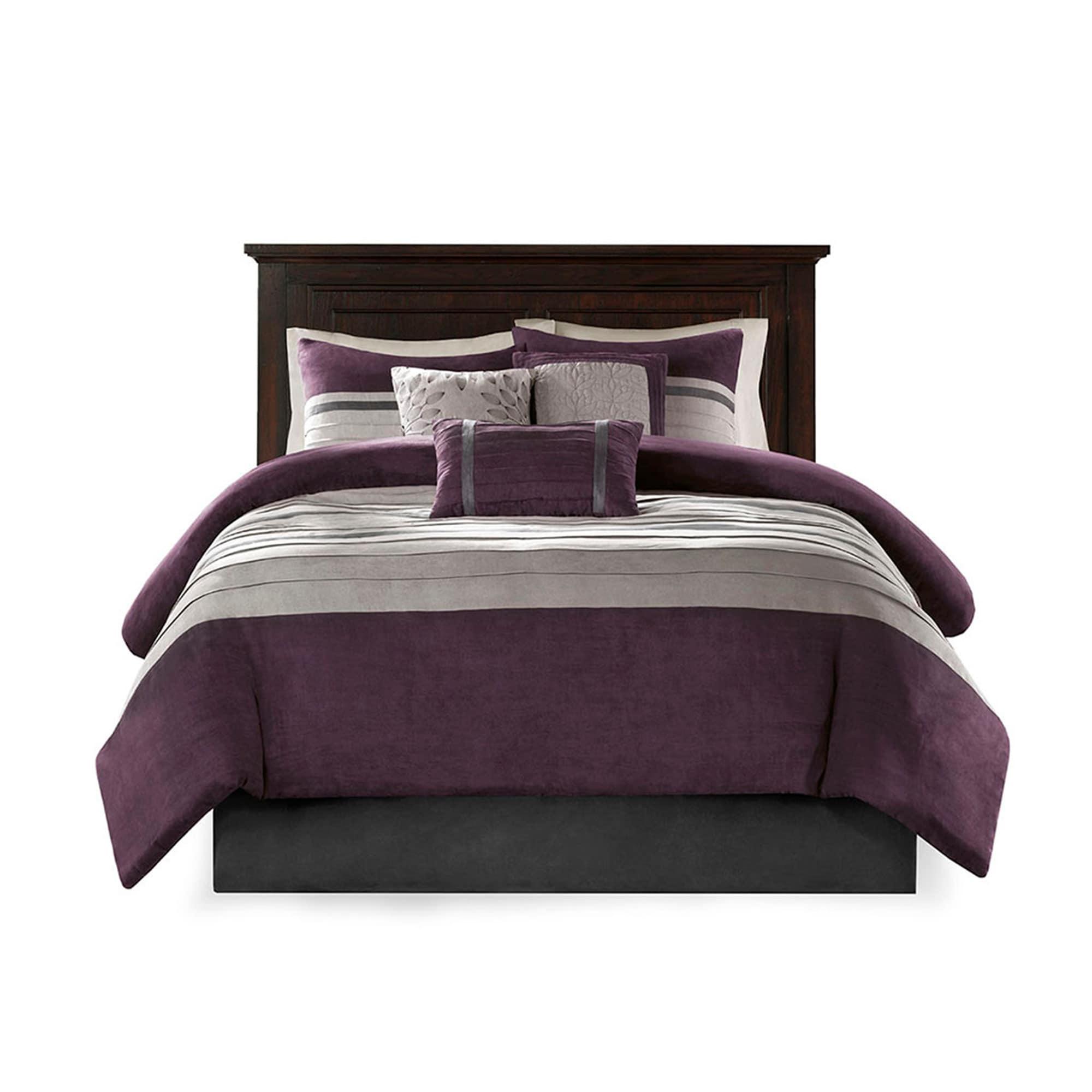 Palmer 7 PC Pieced Faux Suede Comforter Set
