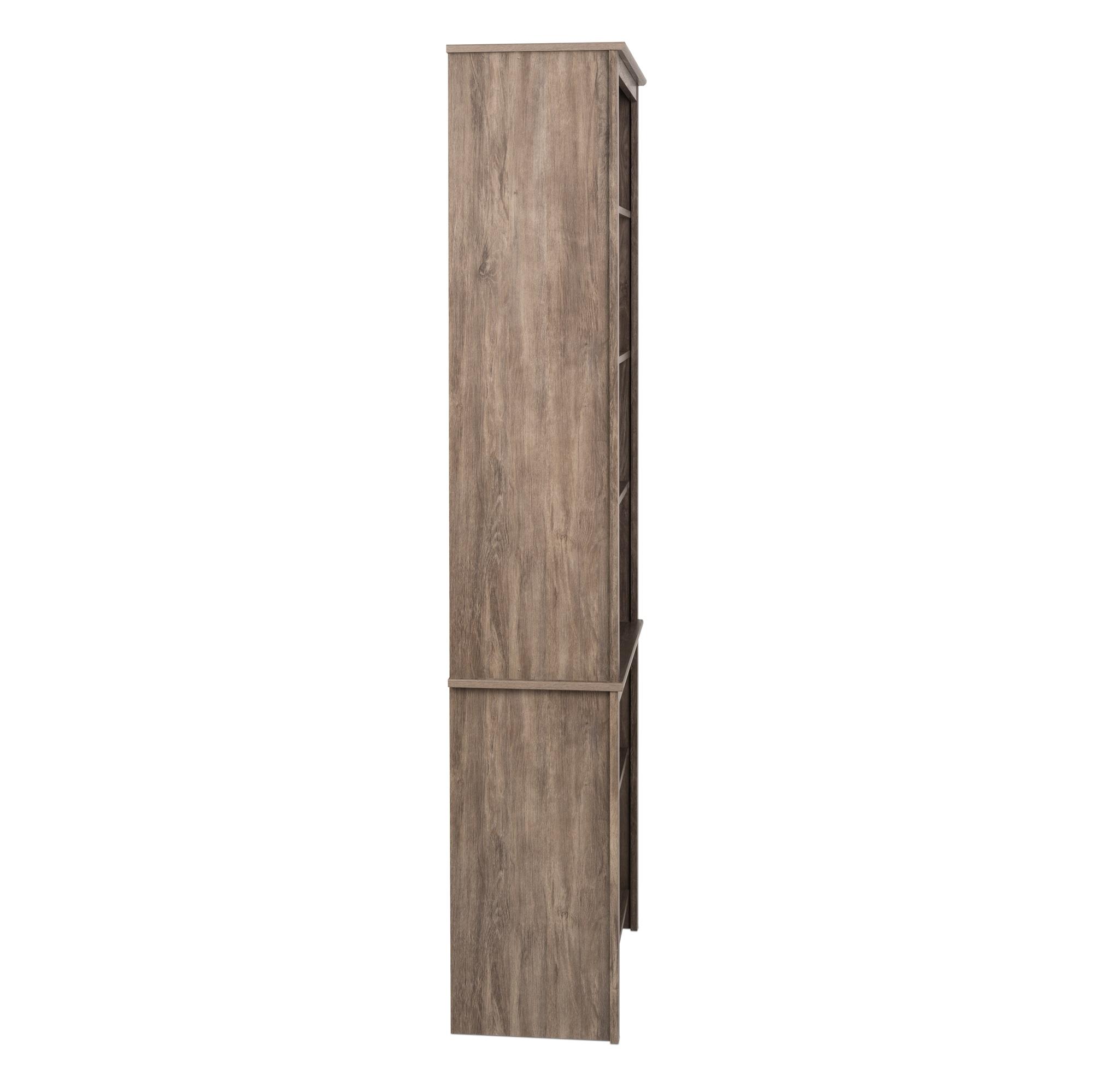 Prepac Tall 6-Shelf Bookcase, Drifted Gray