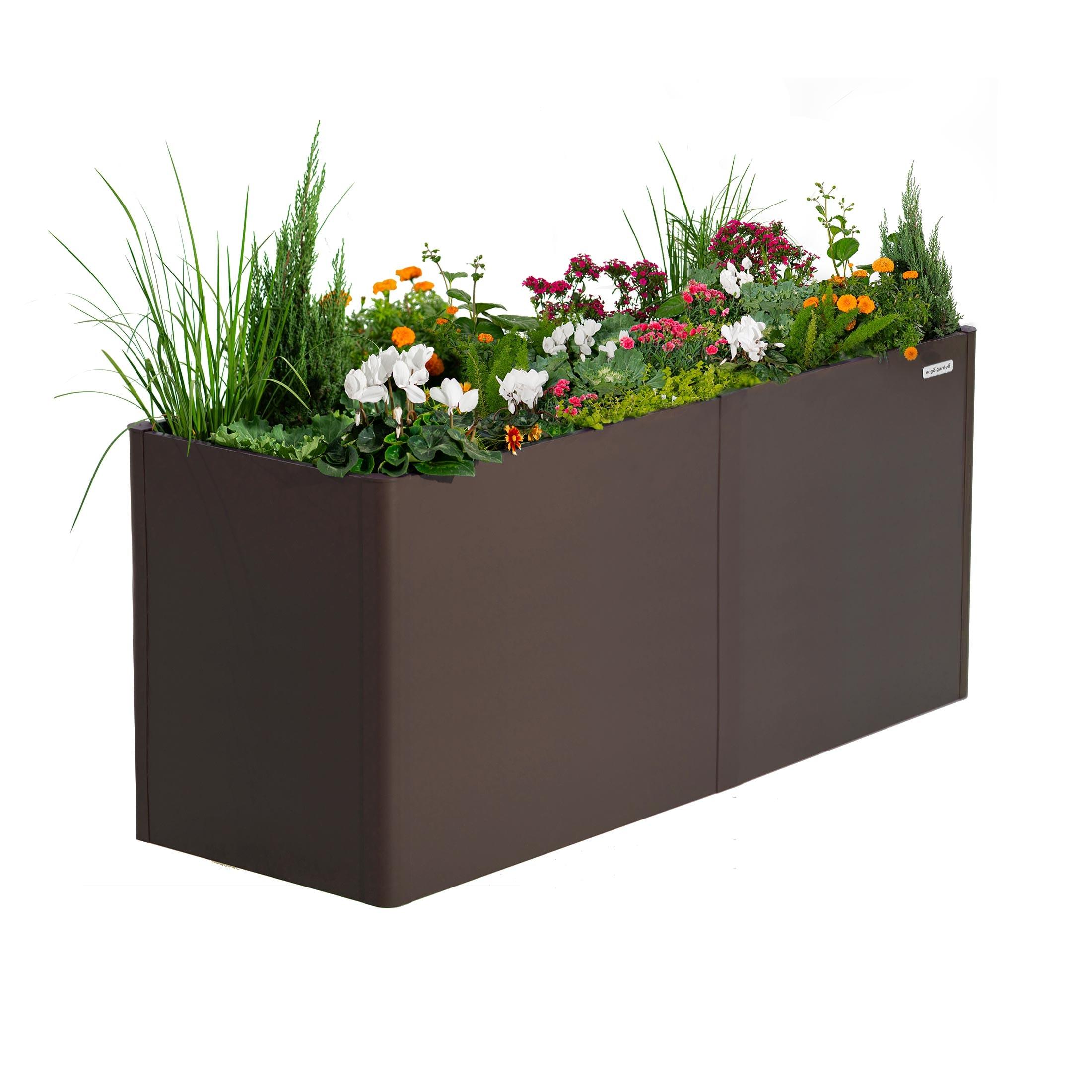 Vego Garden Modern 32" Tall Metal Outdoor Long Planter Box