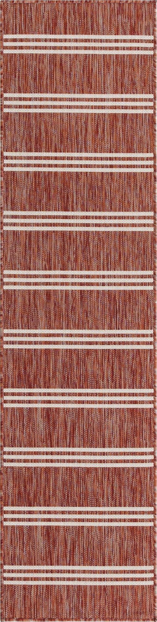 Jill Zarin 2' 0 x 8' 0 Runner Indoor/Outdoor Rust Red Runner Rug