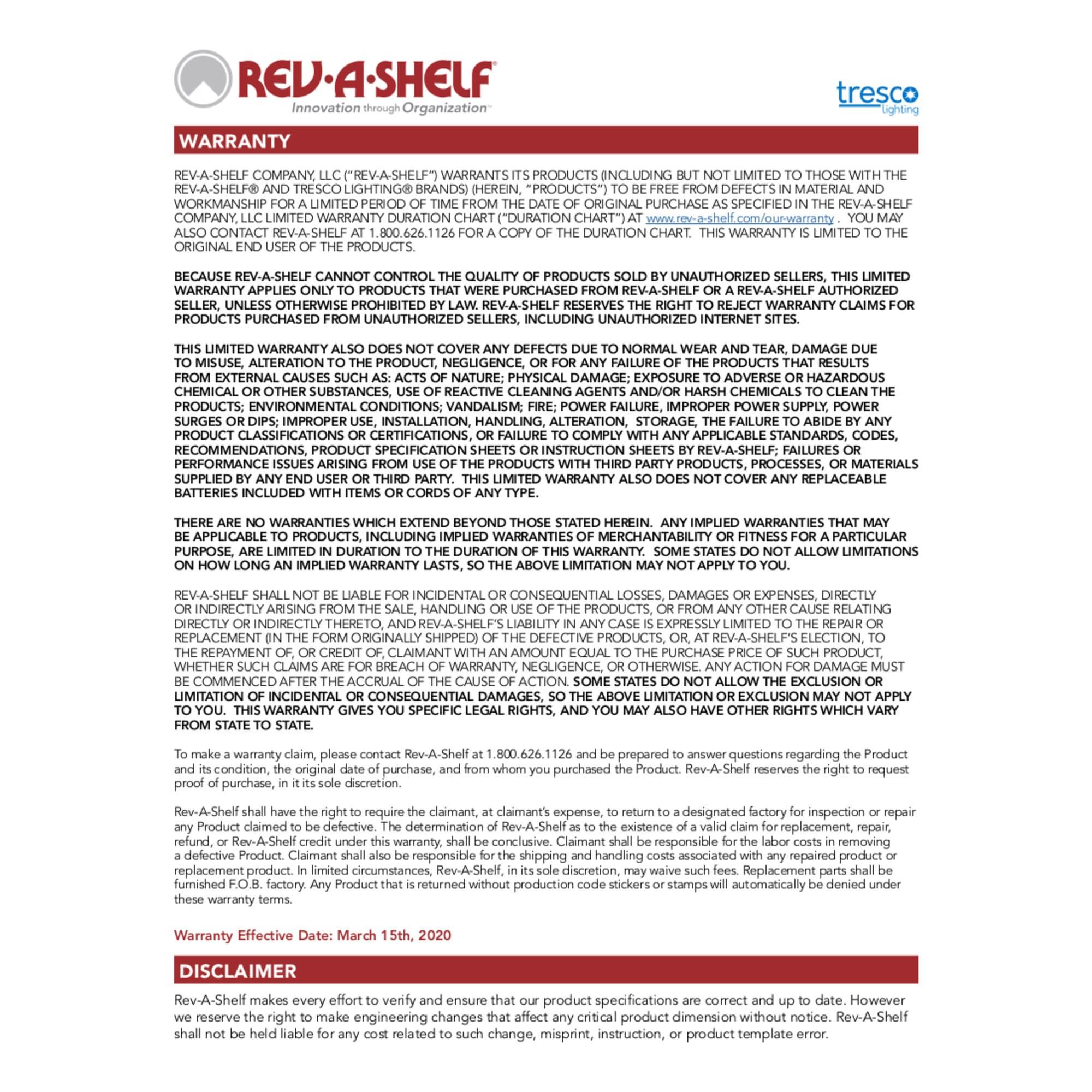 Rev-A-Shelf Rev-A-Shelf Telescoping Closet Hanging Valet Rod