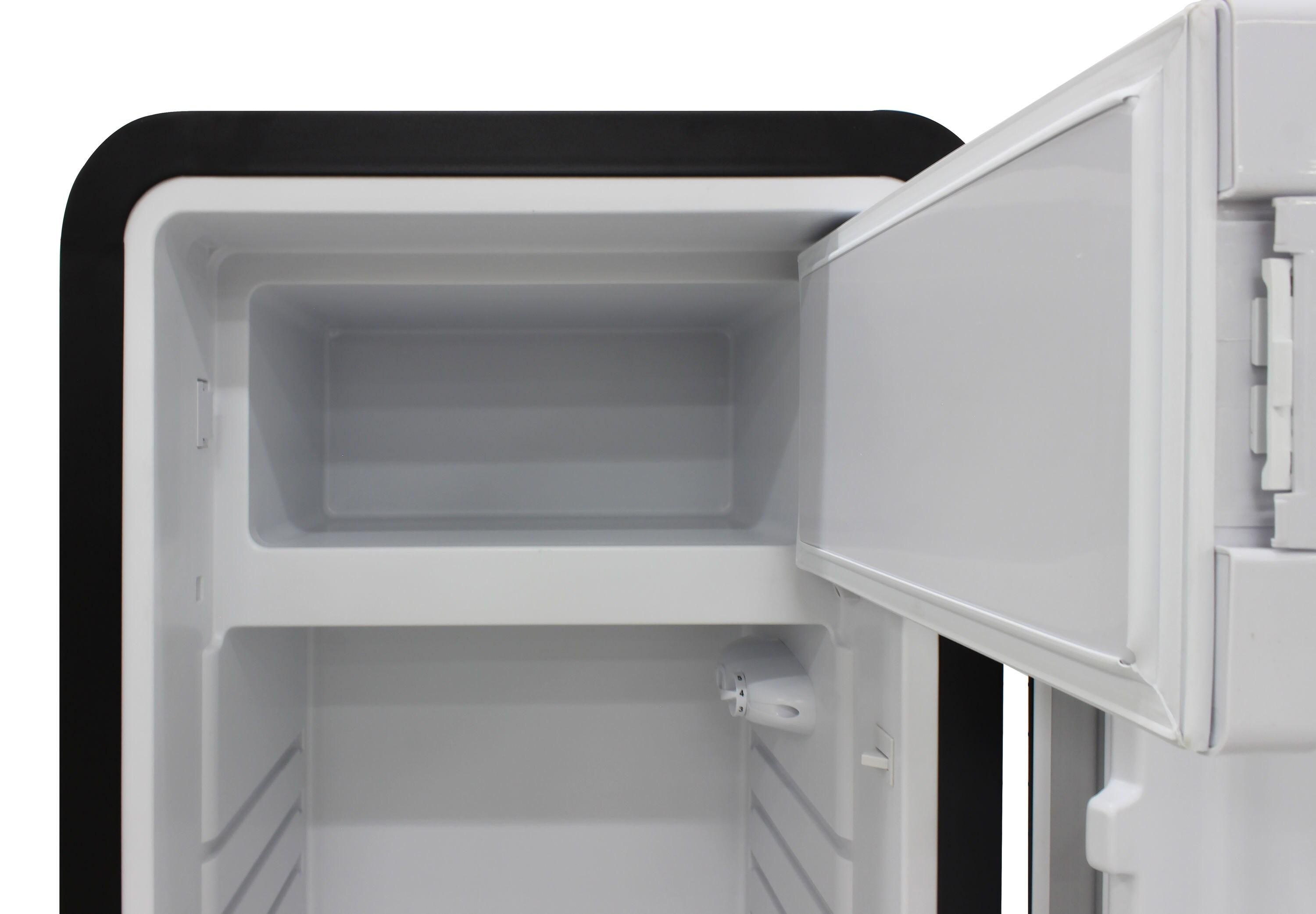 9.2 cu. ft. Freestanding Top Freezer Retro Refrigerator in Black