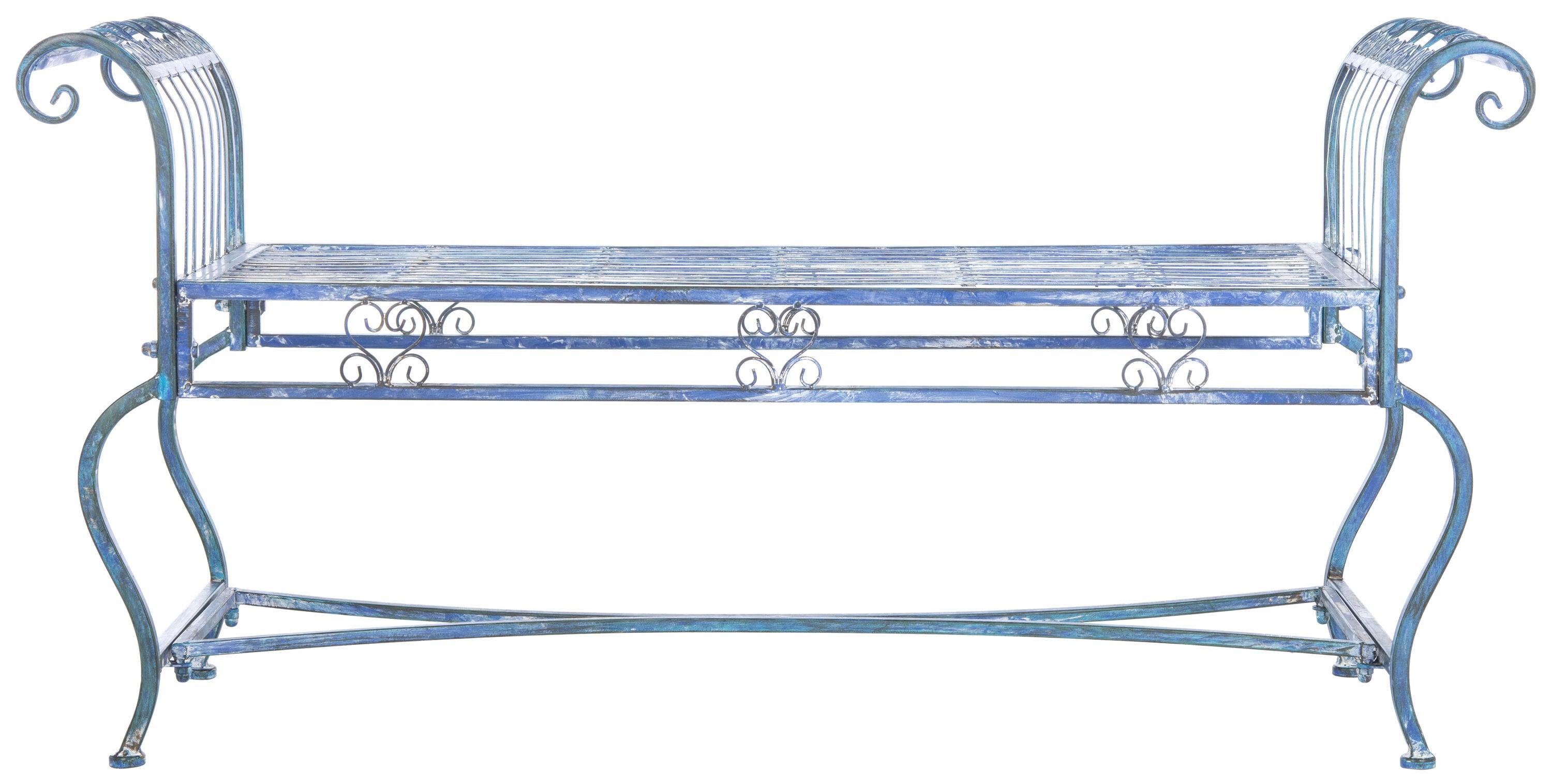 Brielle Bench - Outdoor - PAT5004 - Mossy Blue - Safavieh
