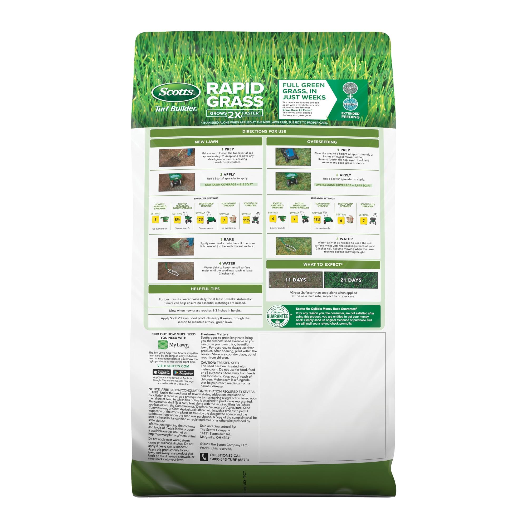 Scotts Turf Builder Rapid Grass Seed Tall Fescue Mix - 5.6lb