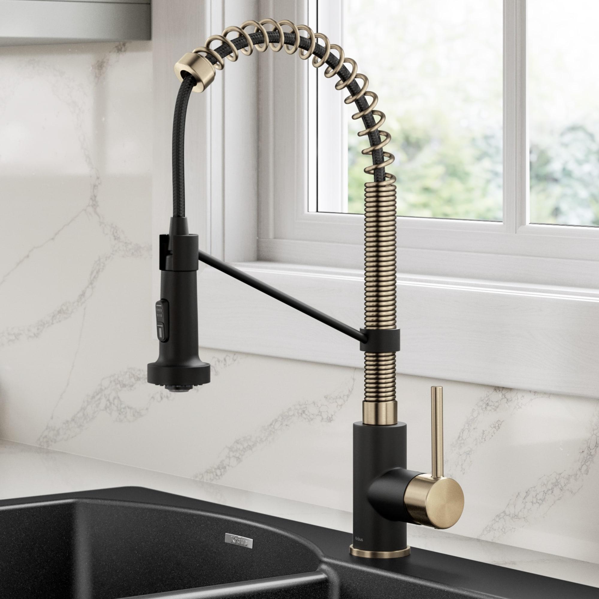 KRAUS Bolden Commercial Style 2-Function Single Handle Pull Down Kitchen Faucet